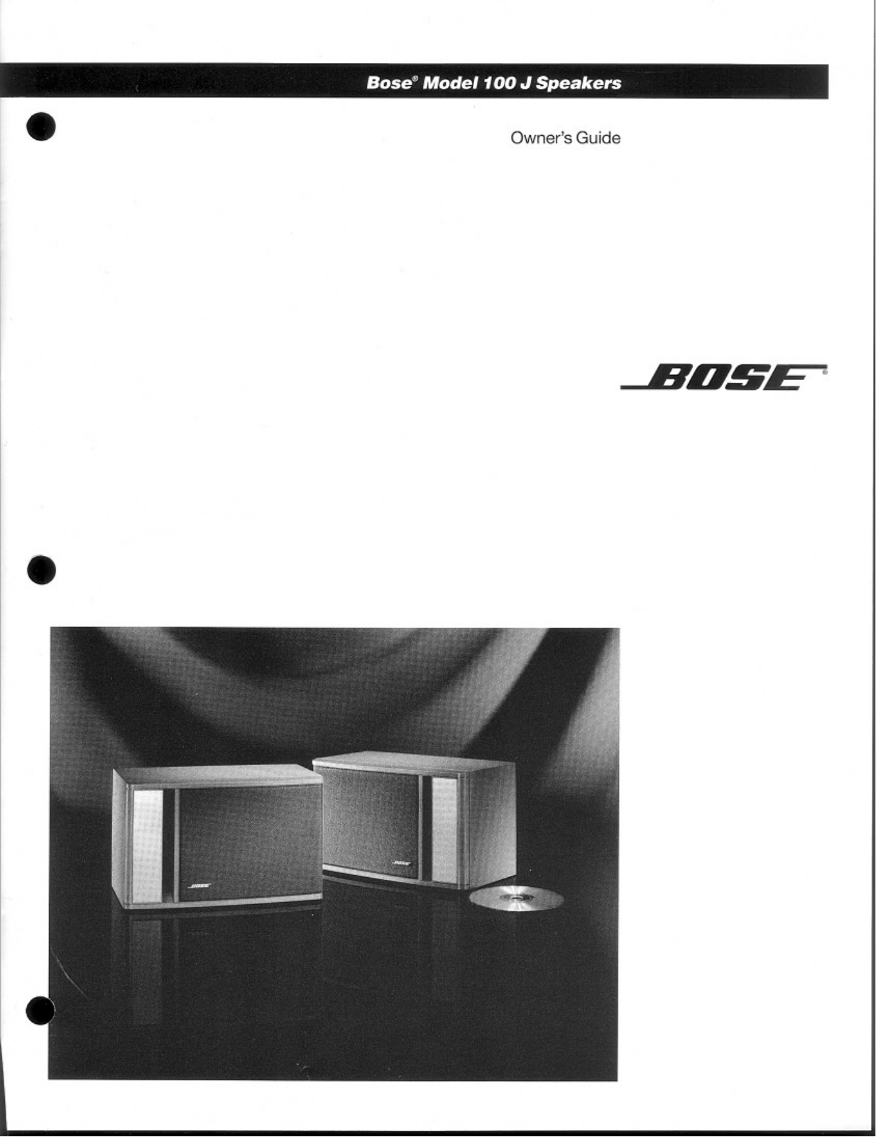 Bose 100J Owner Manual