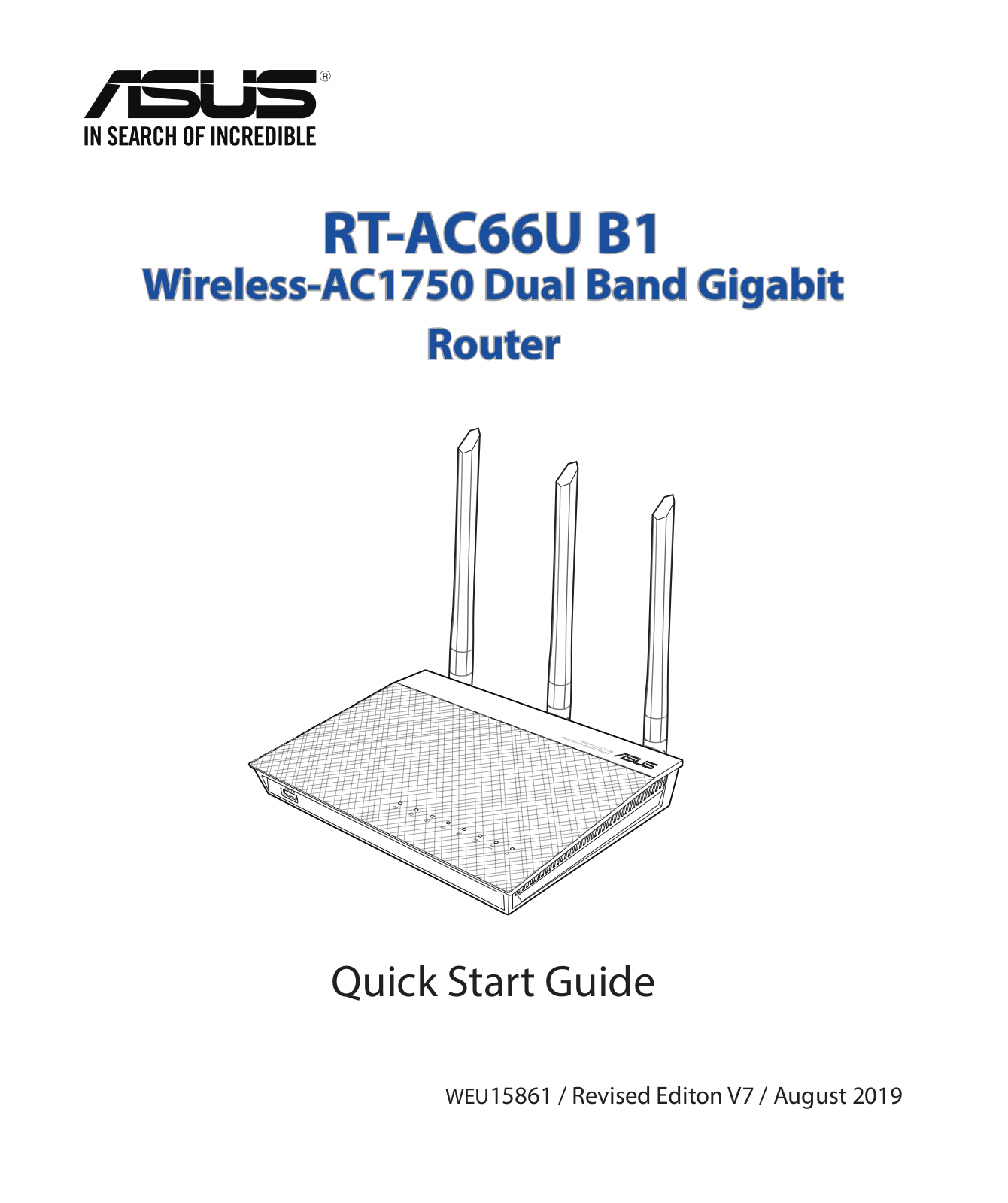 Asus RT-AC66U B1 Quick Installation Guide