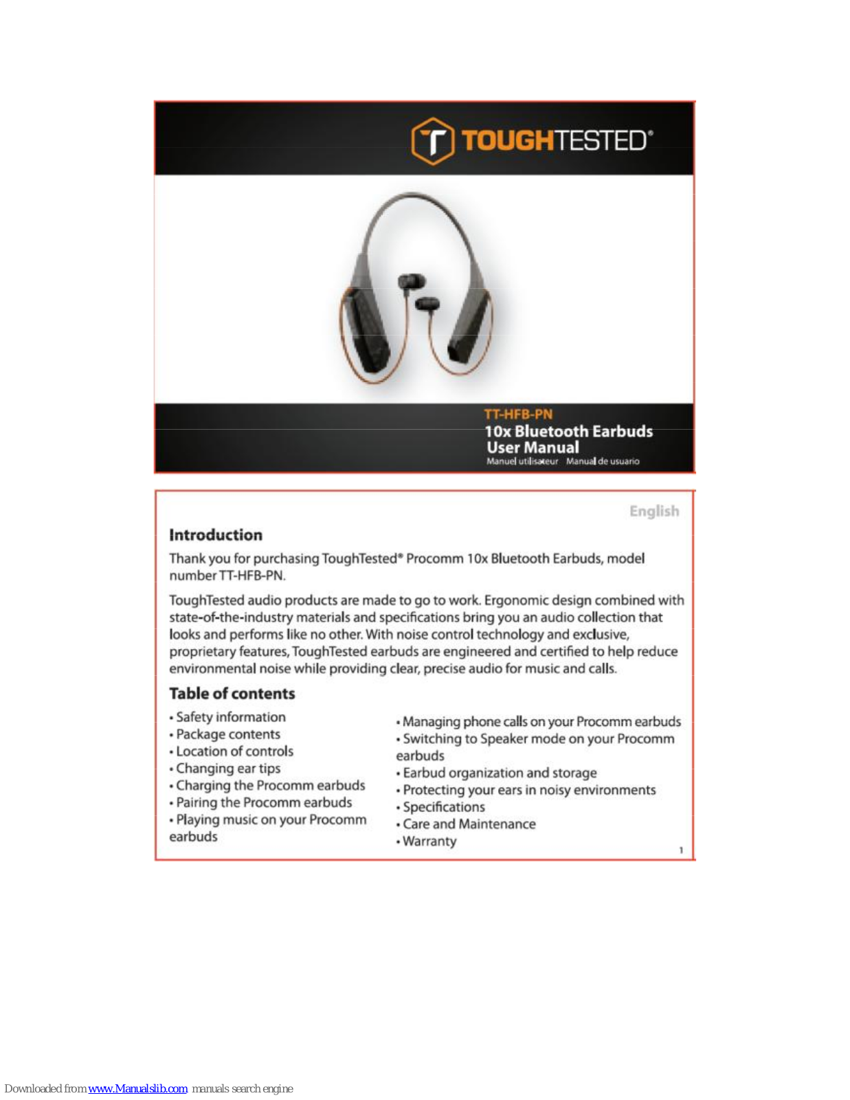 ToughTested Pro-Comm TT-HFB-PN User Manual - ManualMachine.com