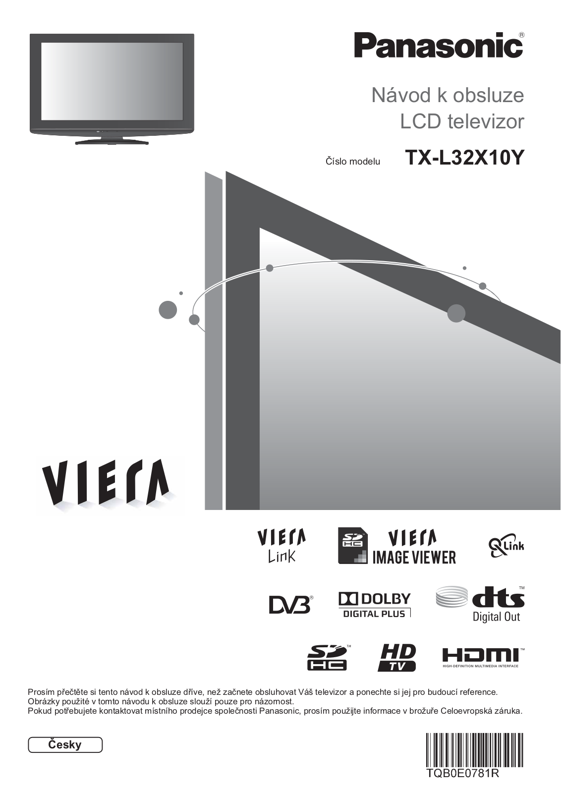 Panasonic Viera TX-L32X10YA User Manual