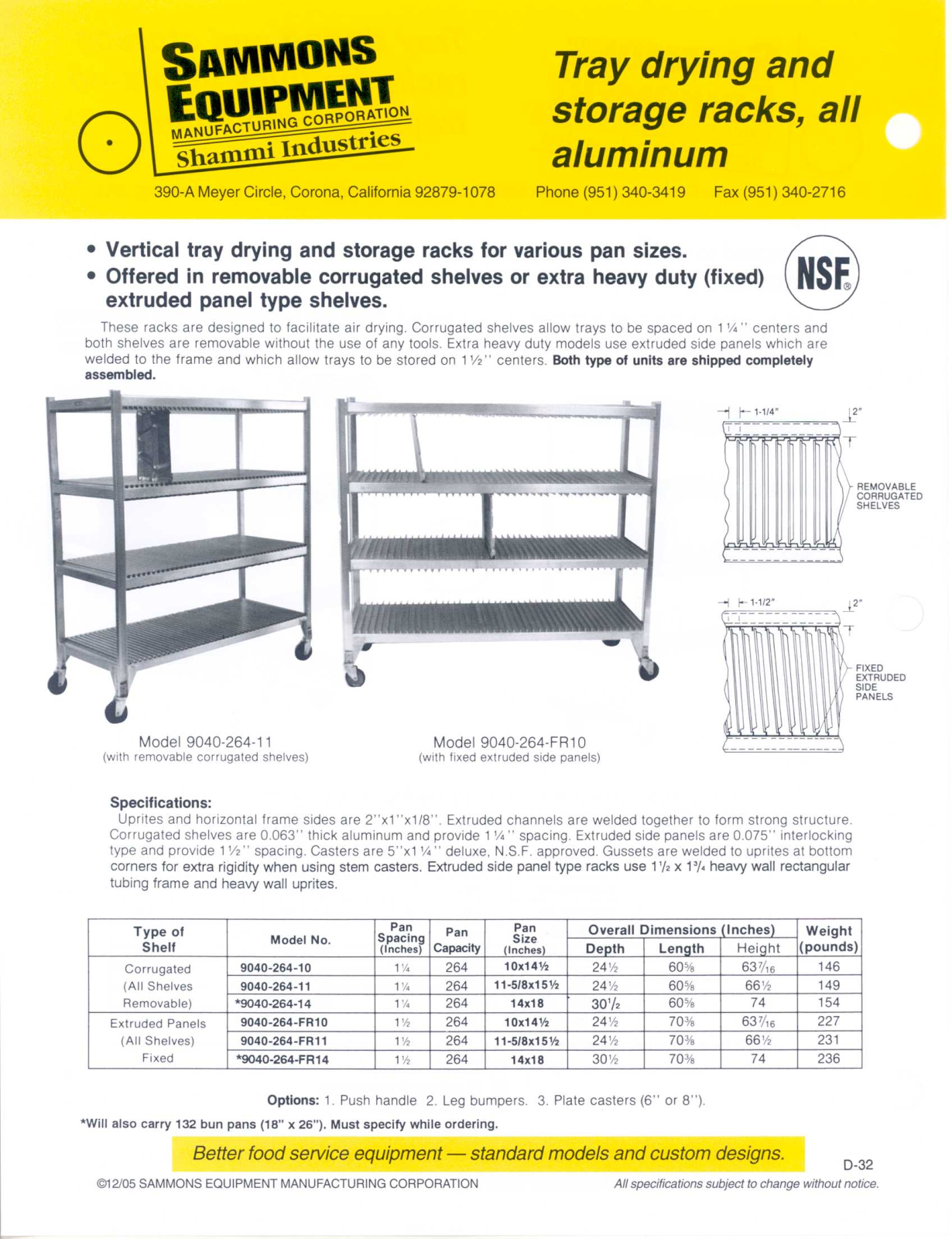 Sammons Equipment 9040-264-10 User Manual