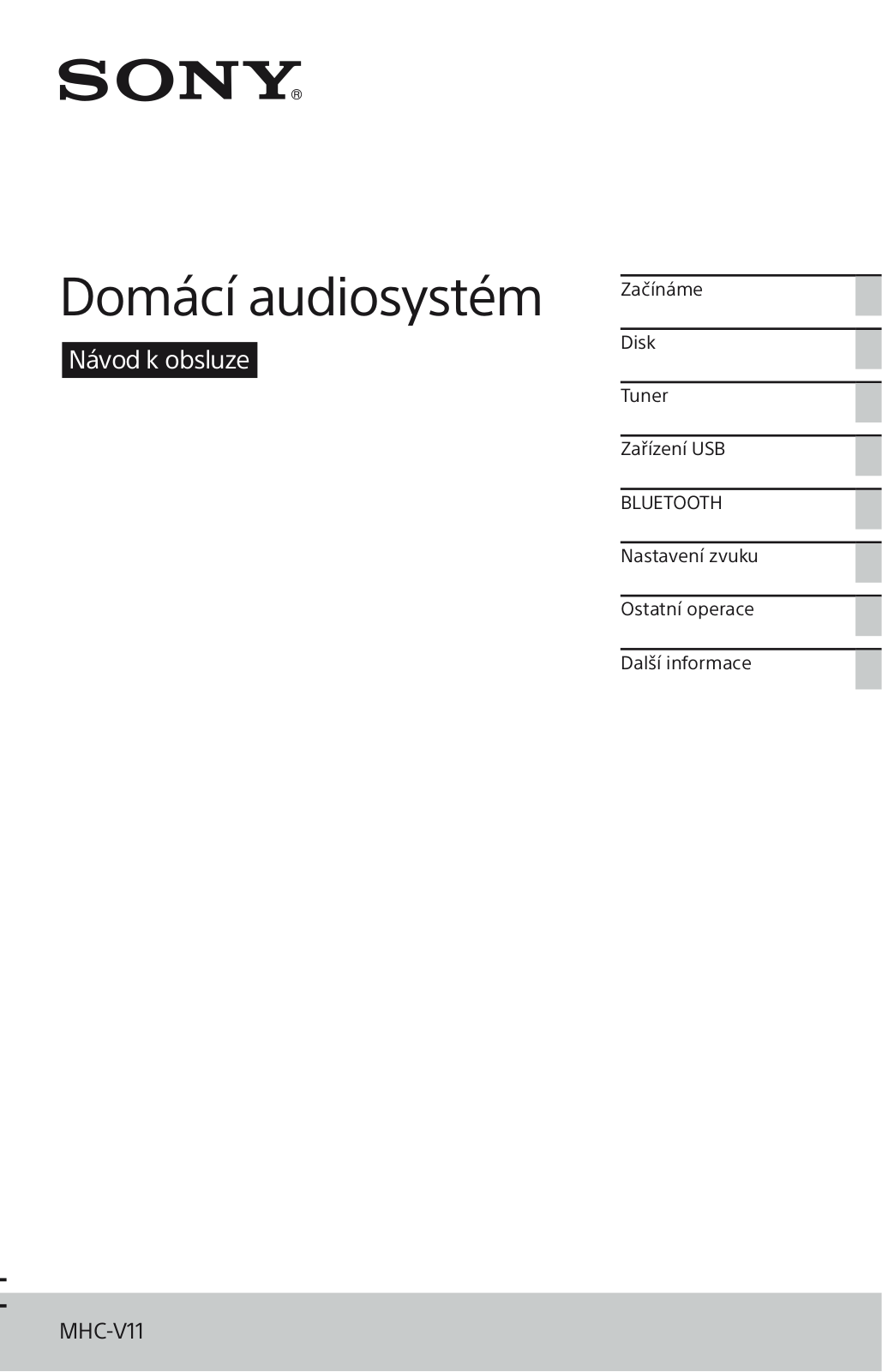 Sony MHC-V11 User Manual