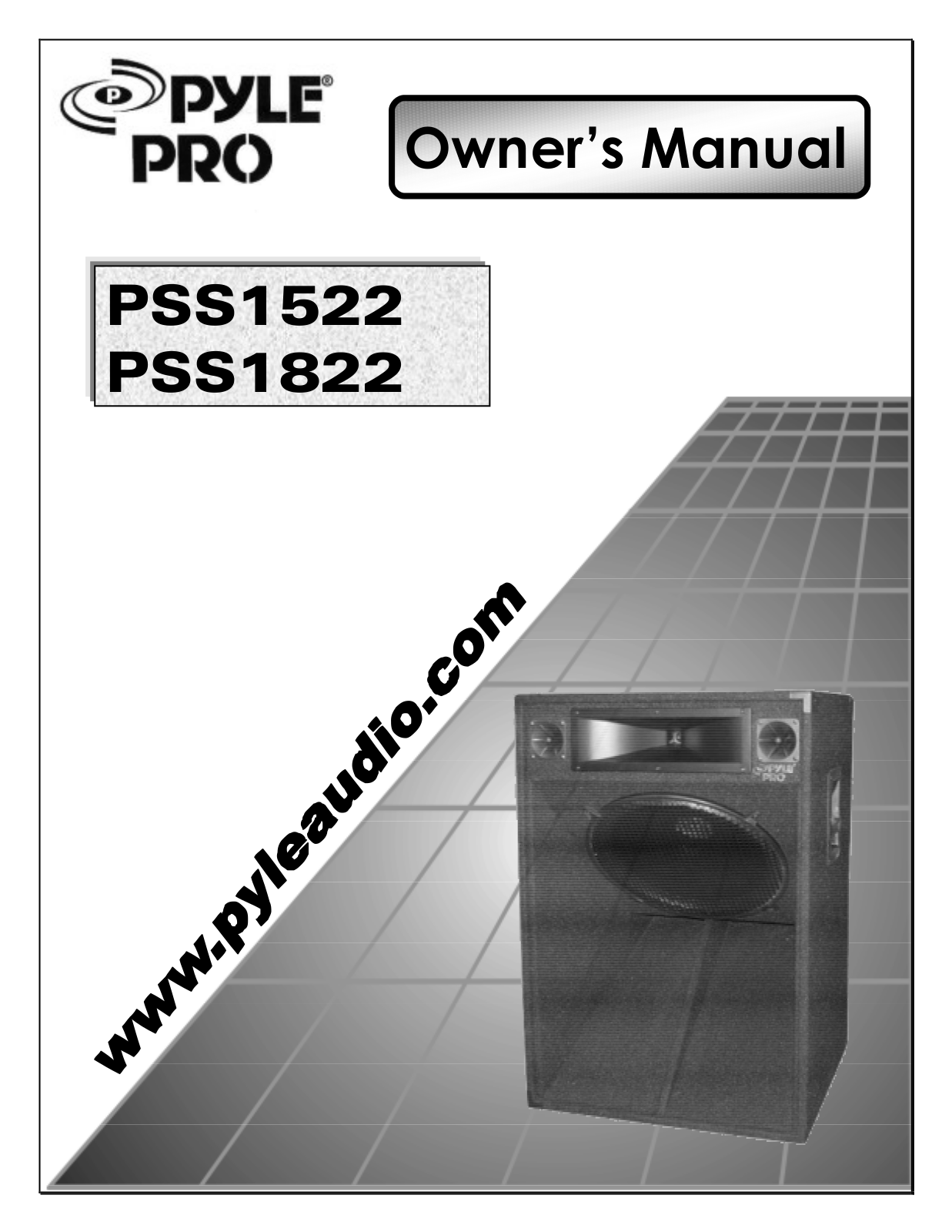 PYLE Audio PSS1822, PSS1522 User Manual