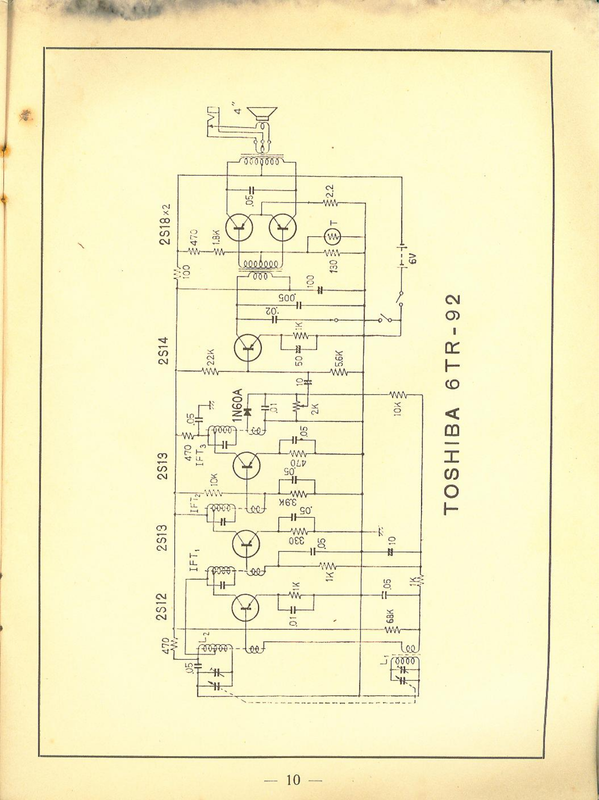 Toshiba 6TR-92 Schematic