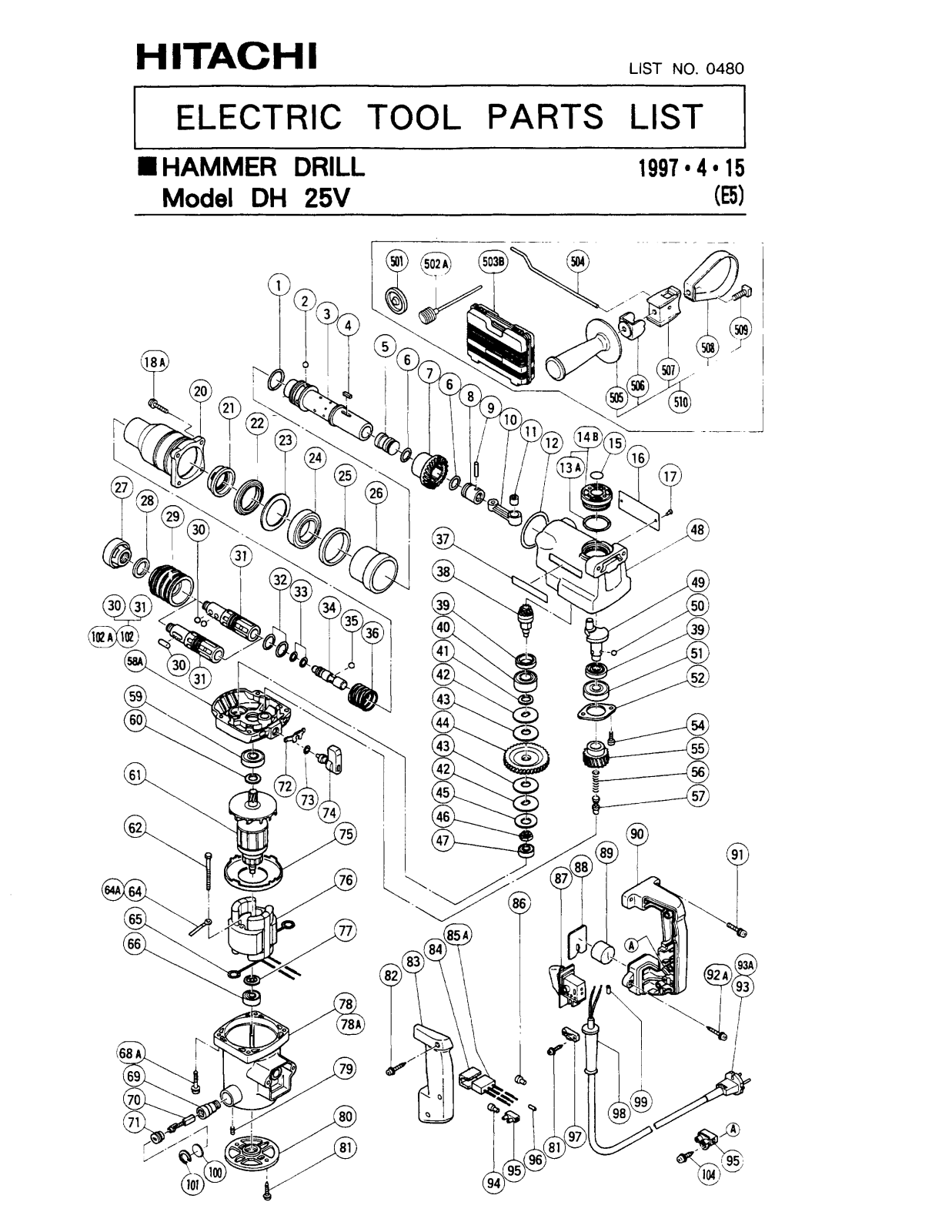 Hitachi DH25V User Manual