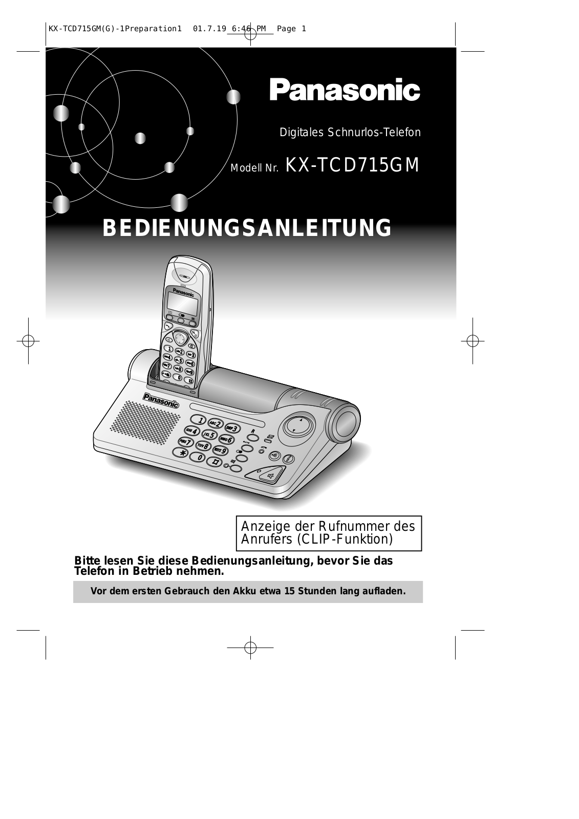 Panasonic KXTCD715GM Operating Instructions