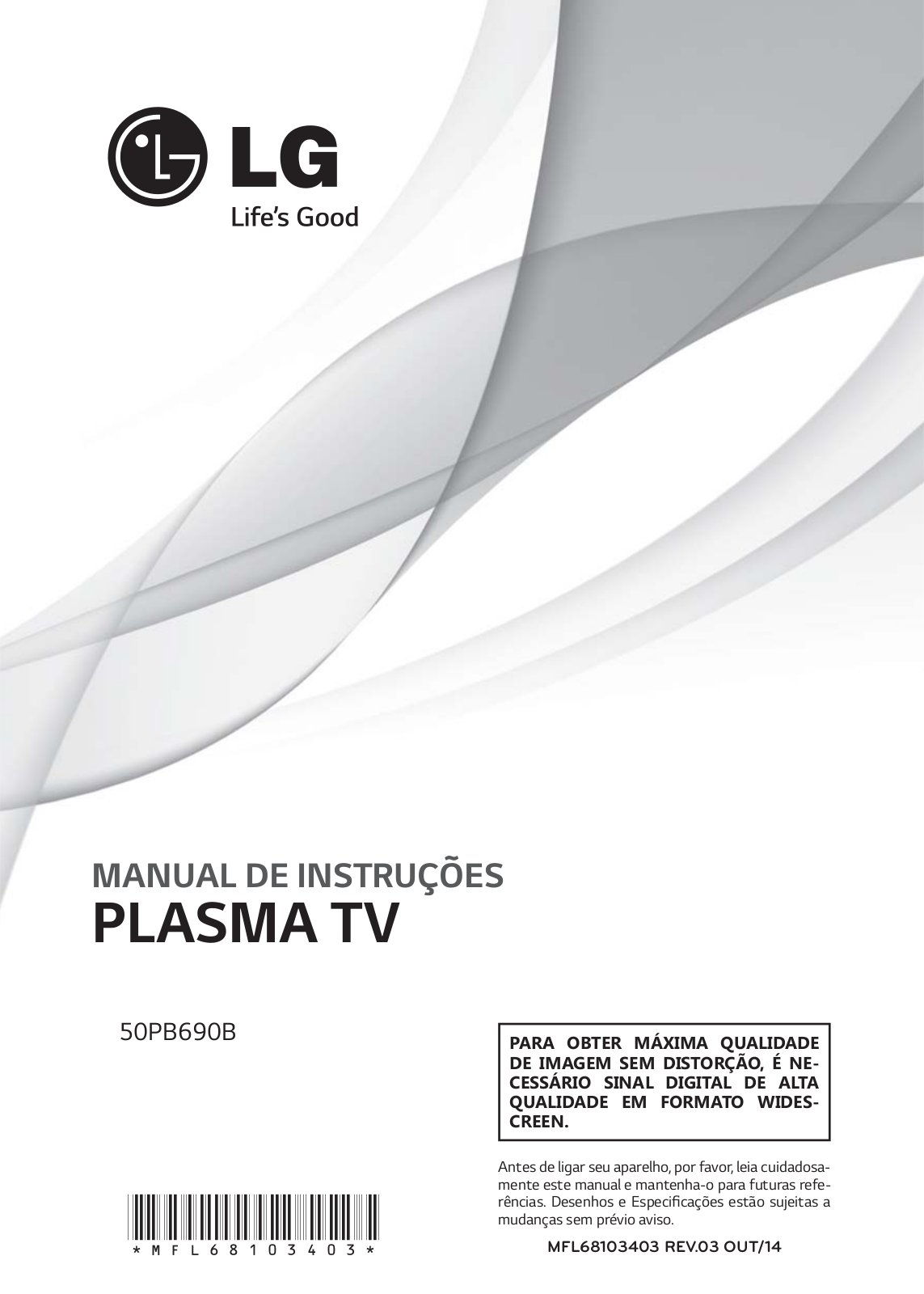 LG 50PB690B User manual