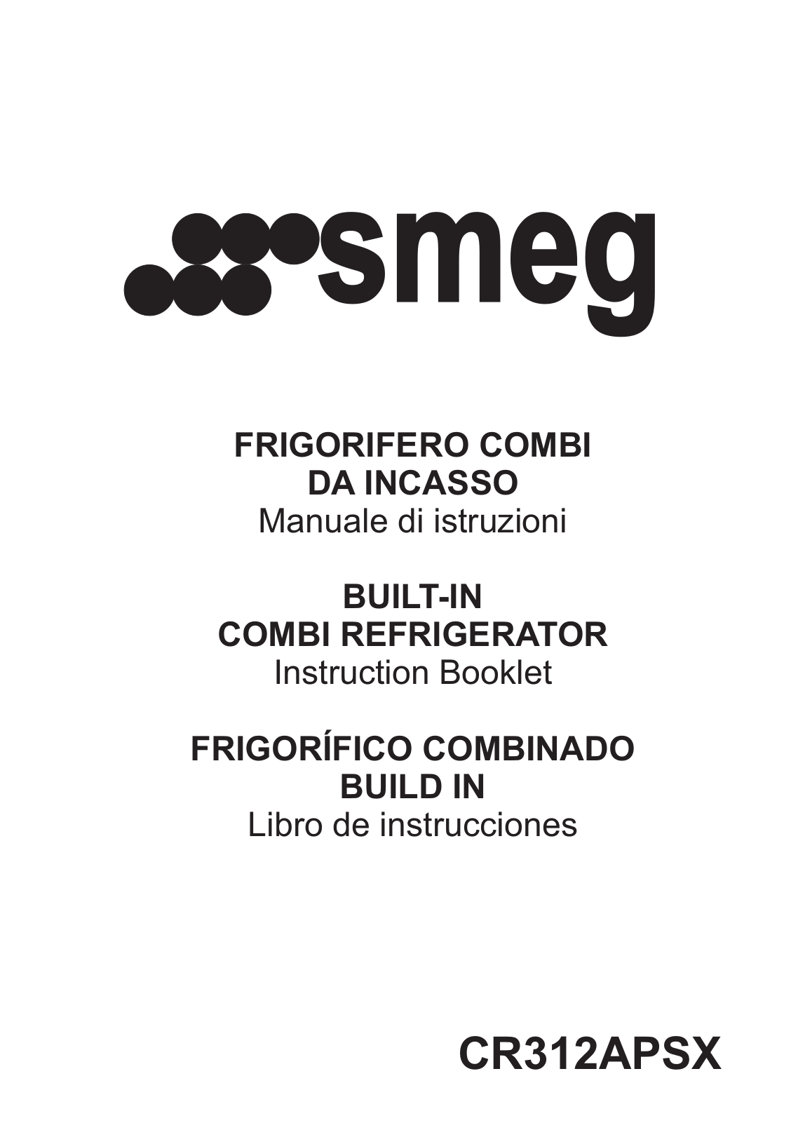 Smeg CR312APSX Instruction Booklet