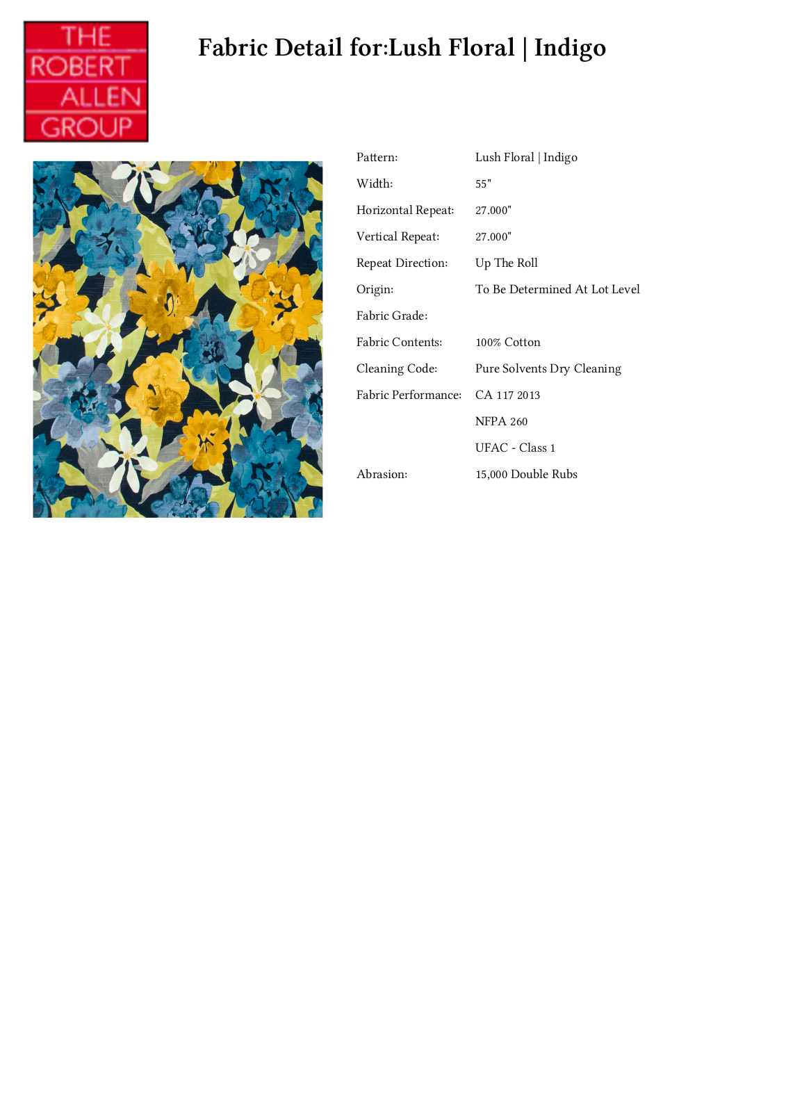 Robert Allen RALF1343 Specifications - ManualMachine.com