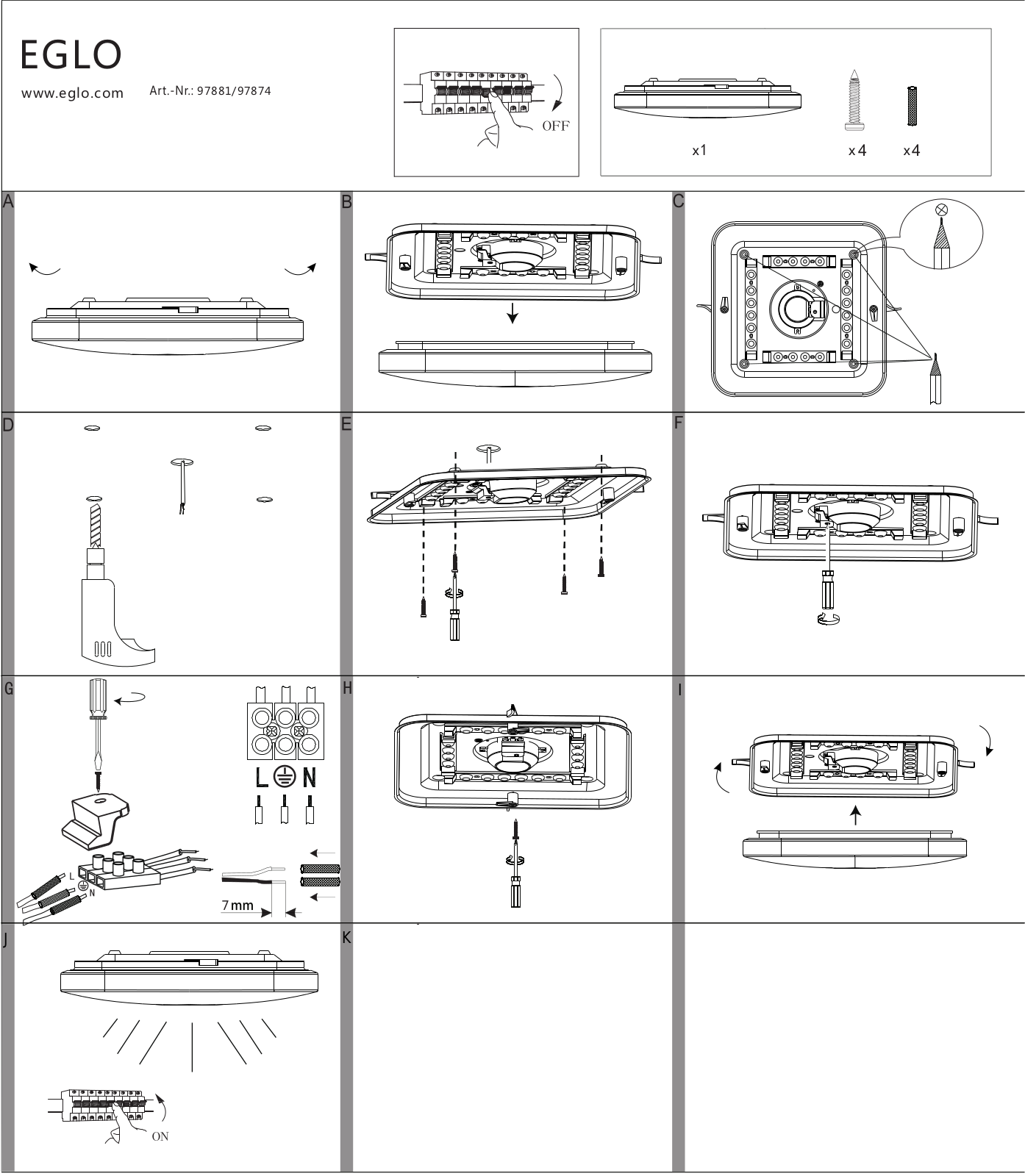 Eglo 97874 User manual