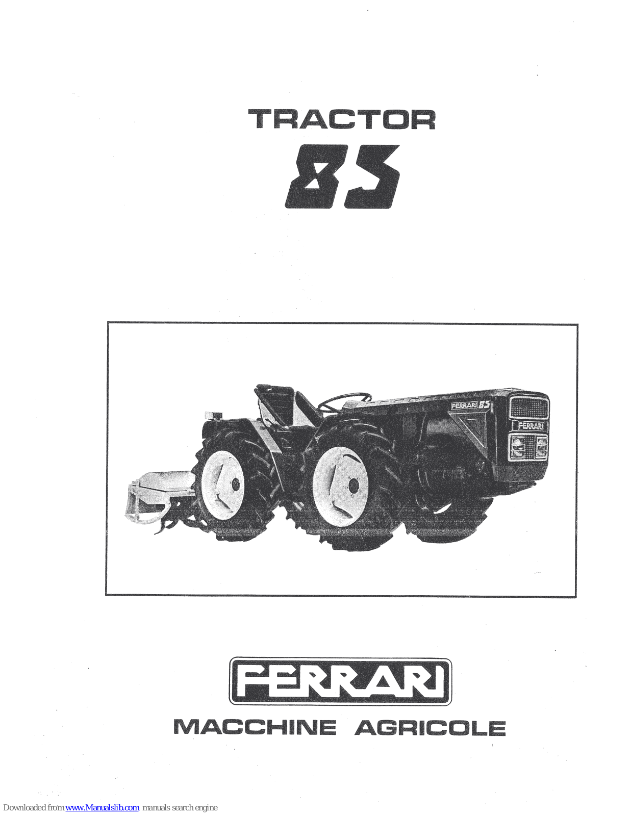 Ferrari 85 User Manual