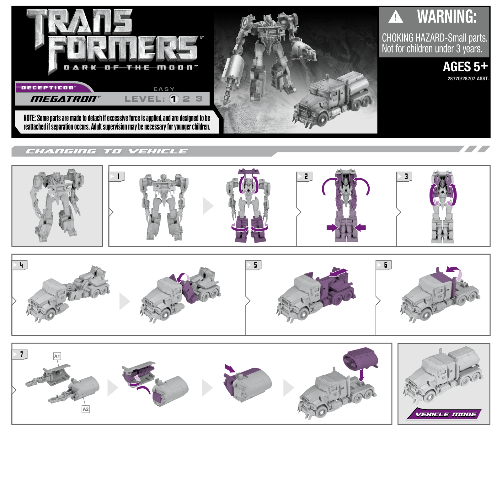 HASBRO TRANSFORMERS Commander Class MEGATRON User Manual