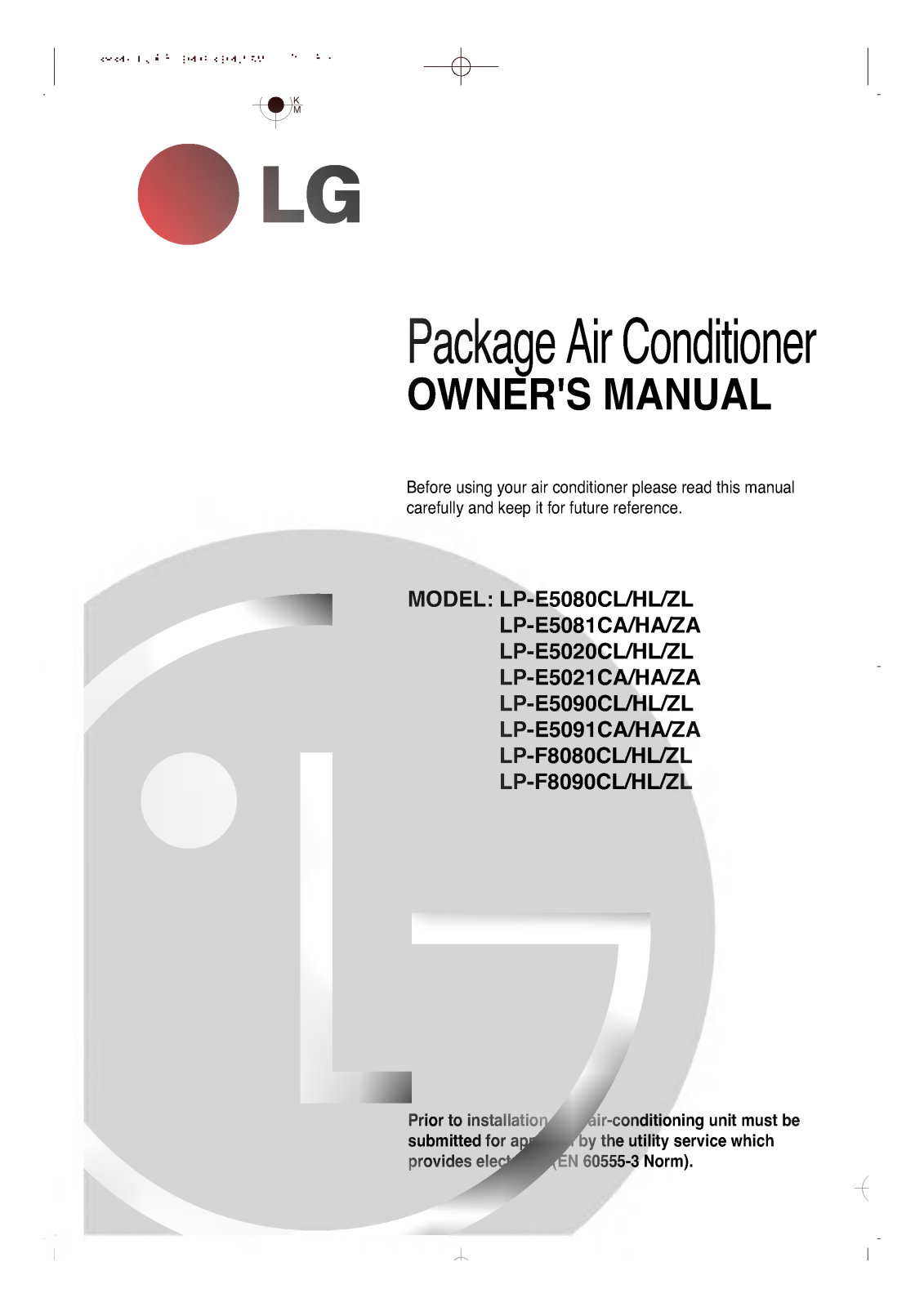 LG LP-E5080CL Owner’s Manual