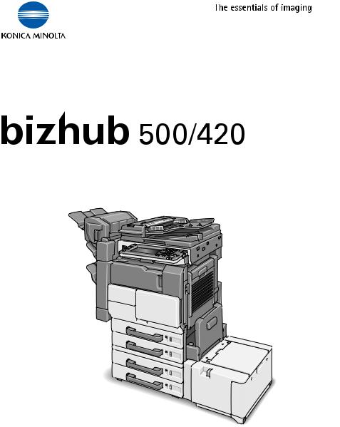 Konica minolta BIZHUB 420, BIZHUB 500 Manual