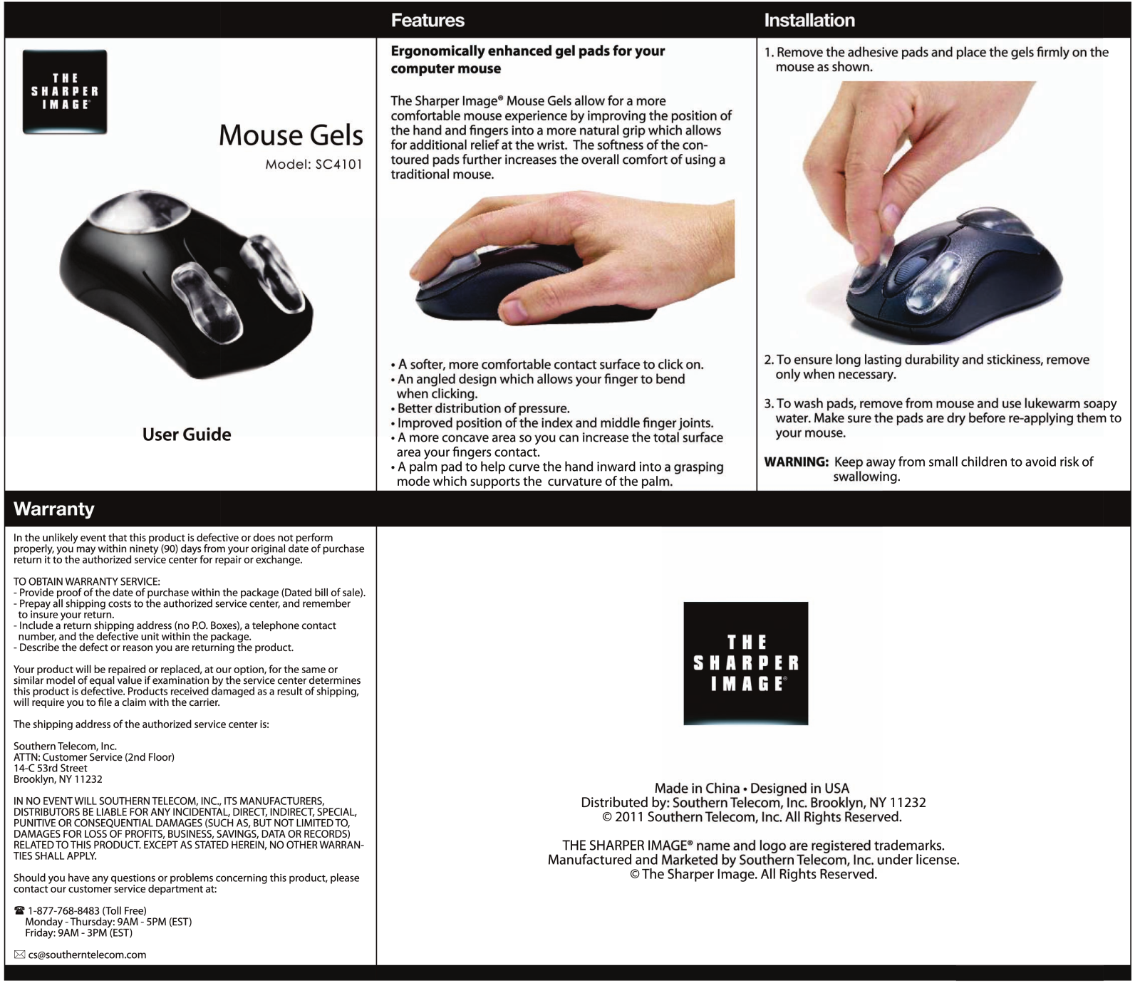 Sharper image SC4101 User Manual