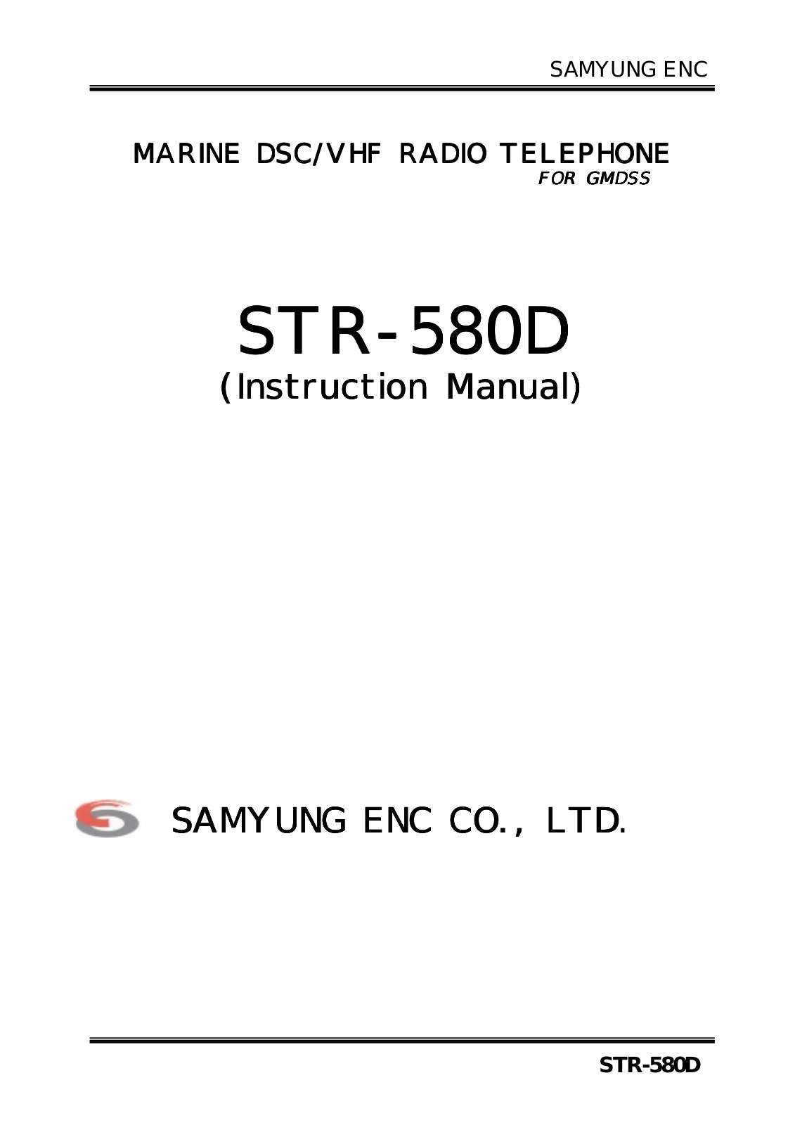 SAMYUNG ENC STR580D User Manual