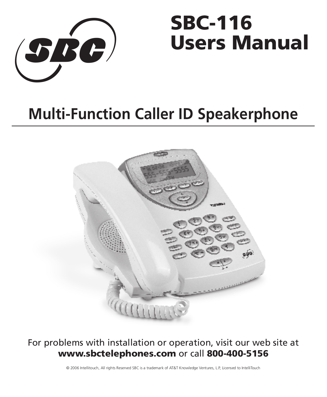 SBC comm SBC-116 User Manual