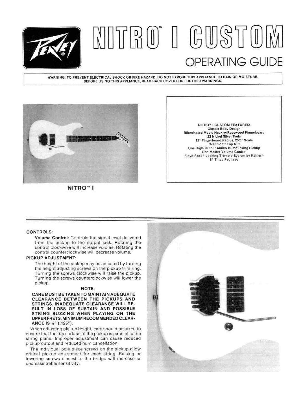 Peavey Nitro I Custom User Manual