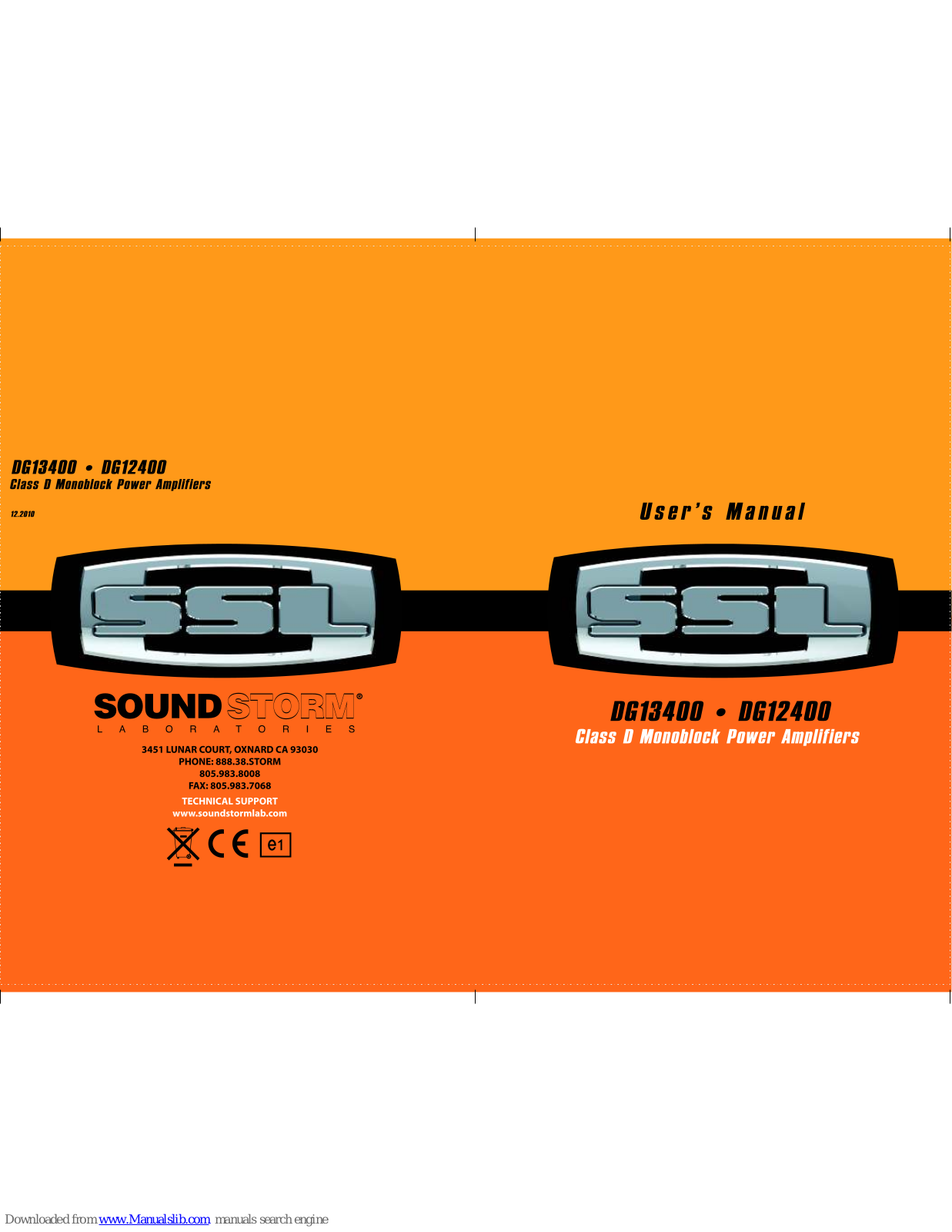 Ssl DG13400, DG12400 User Manual