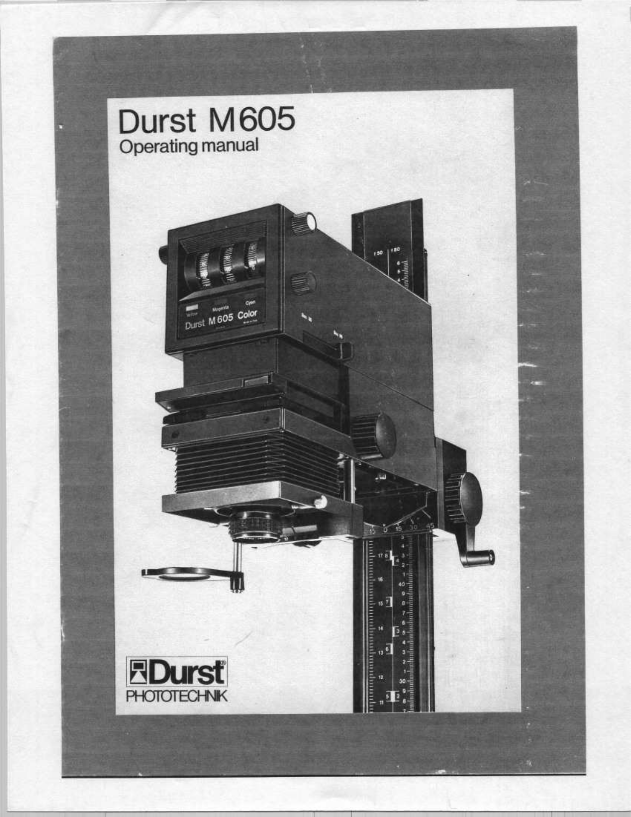 Durst M 605 User Manual