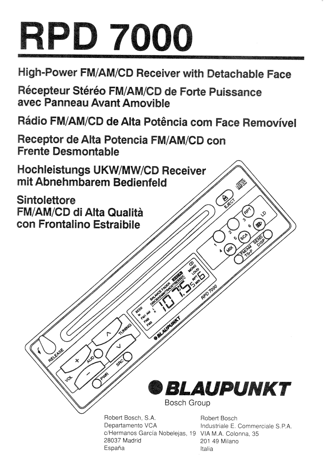 Blaupunkt RPD 7000 User Manual