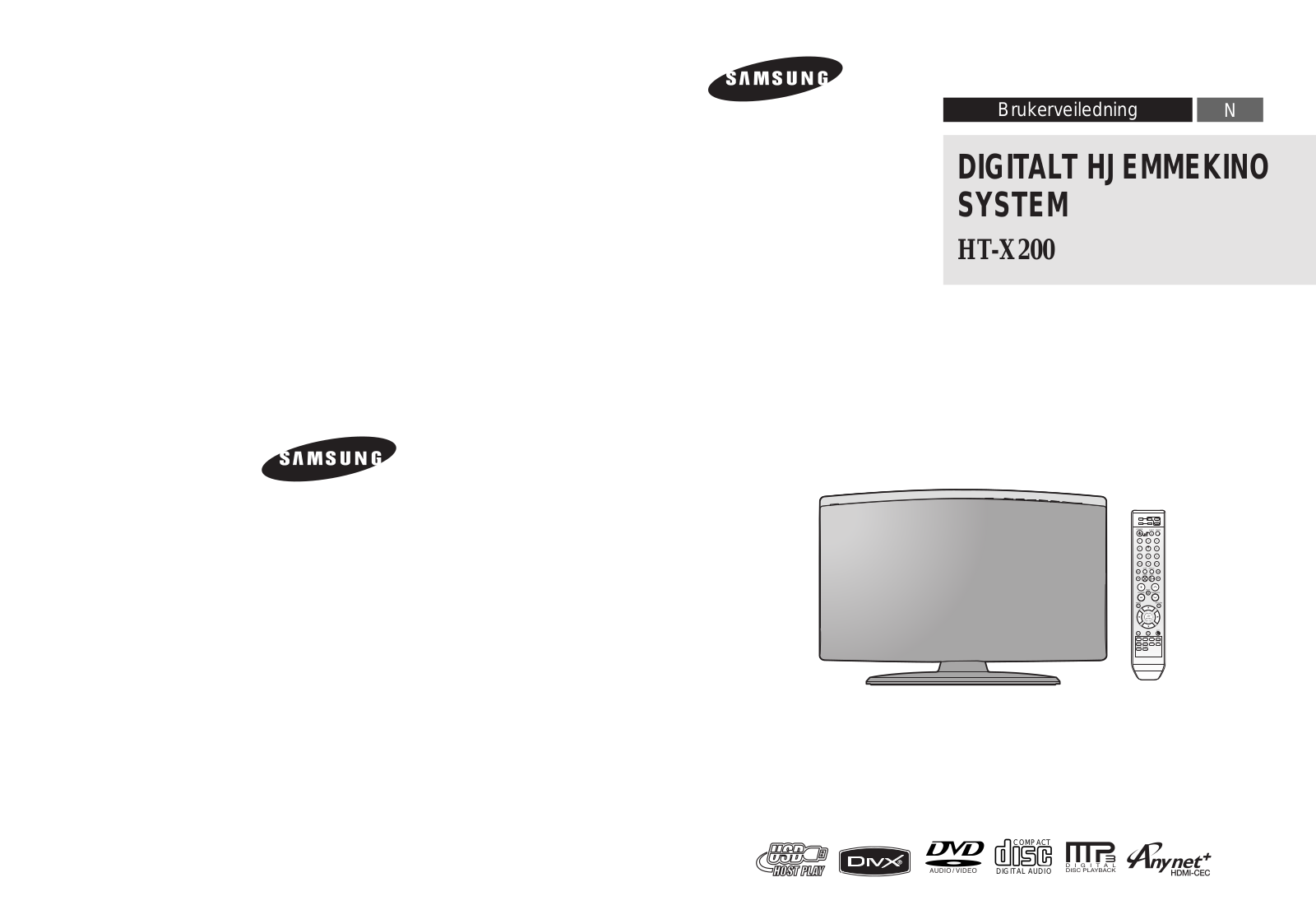 Samsung HT-X200, HT-X200R User Manual