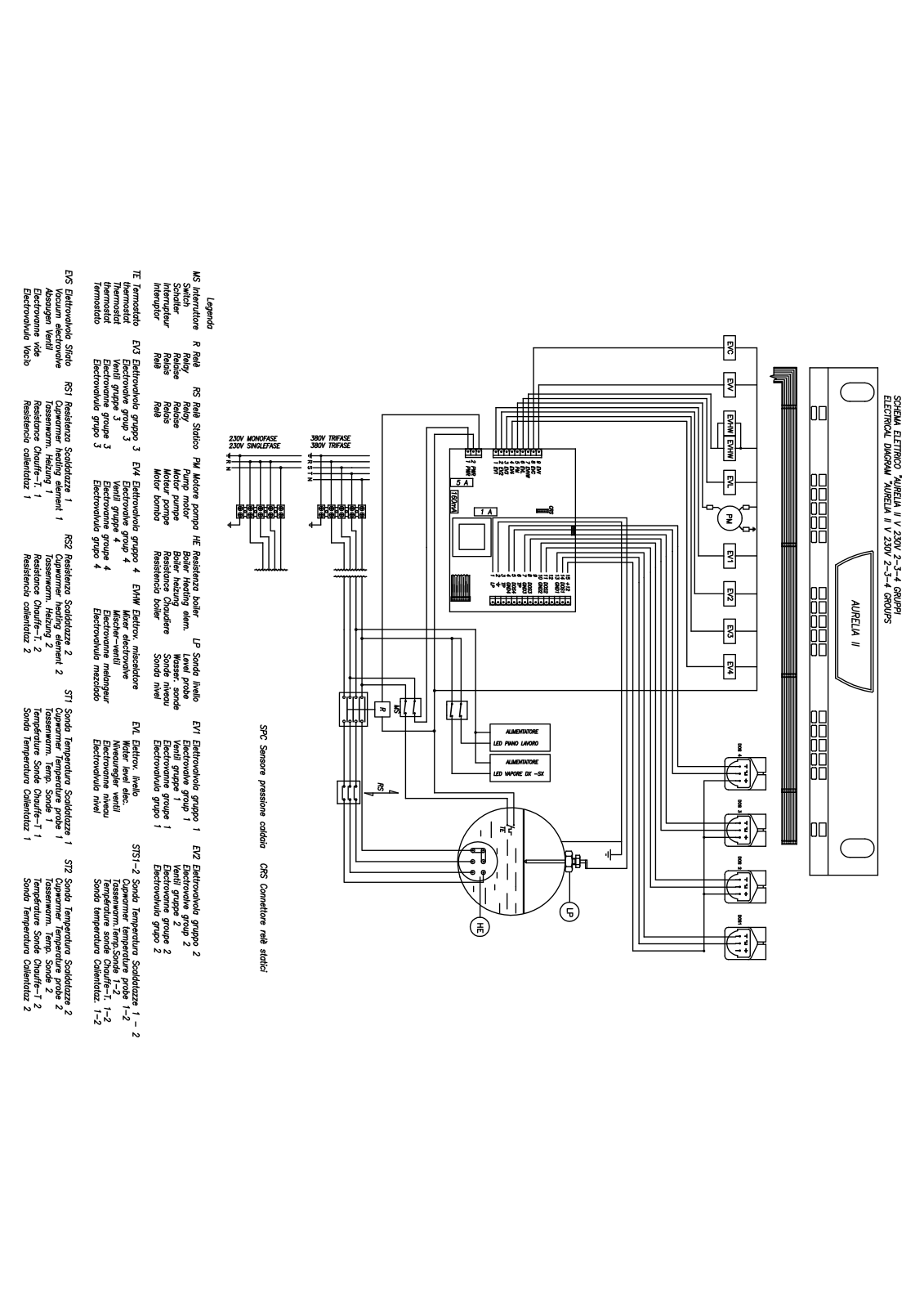 Nuova Simonelli Aurelia II ELECTRICAL DIAGRAM