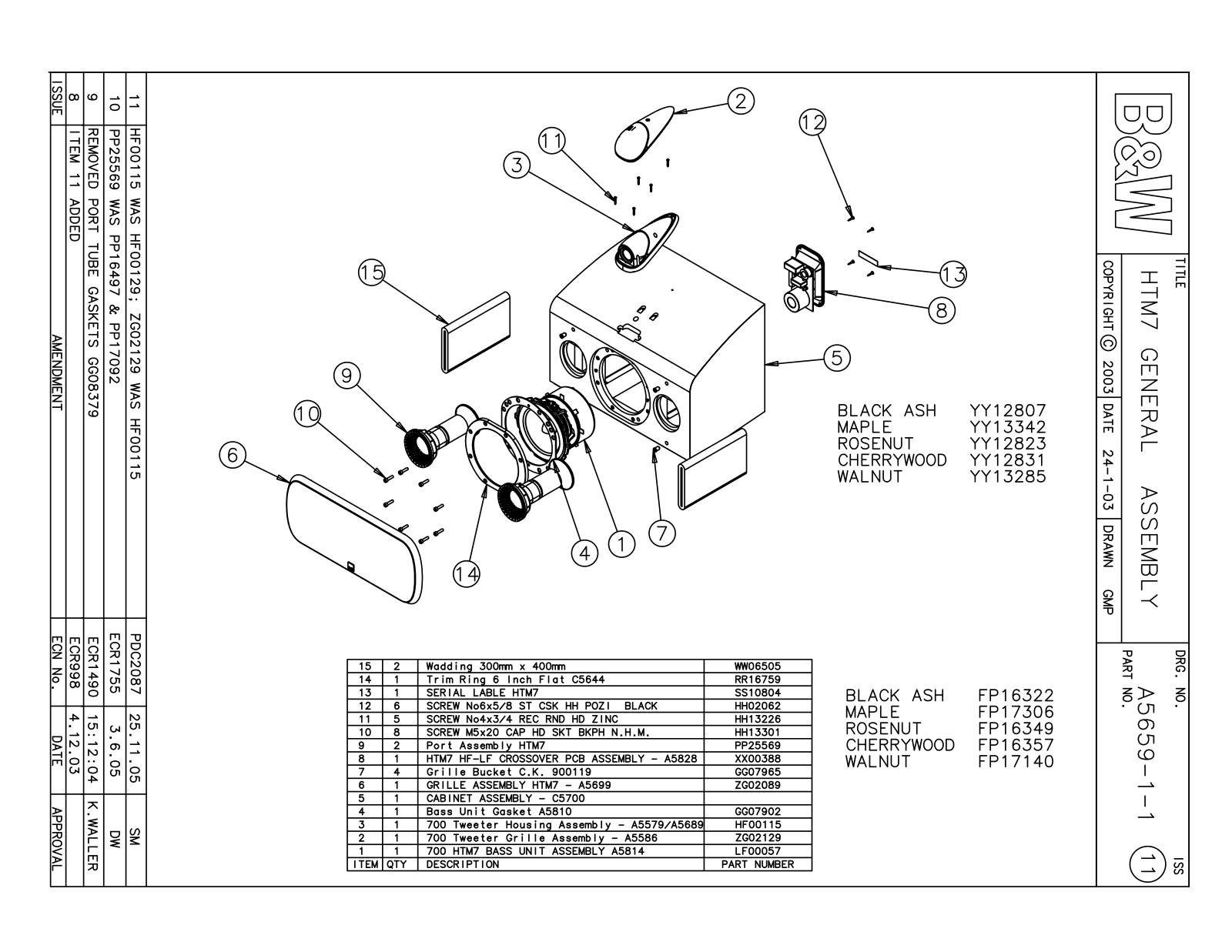 Bowers and Wilkins HTM-7 Service manual