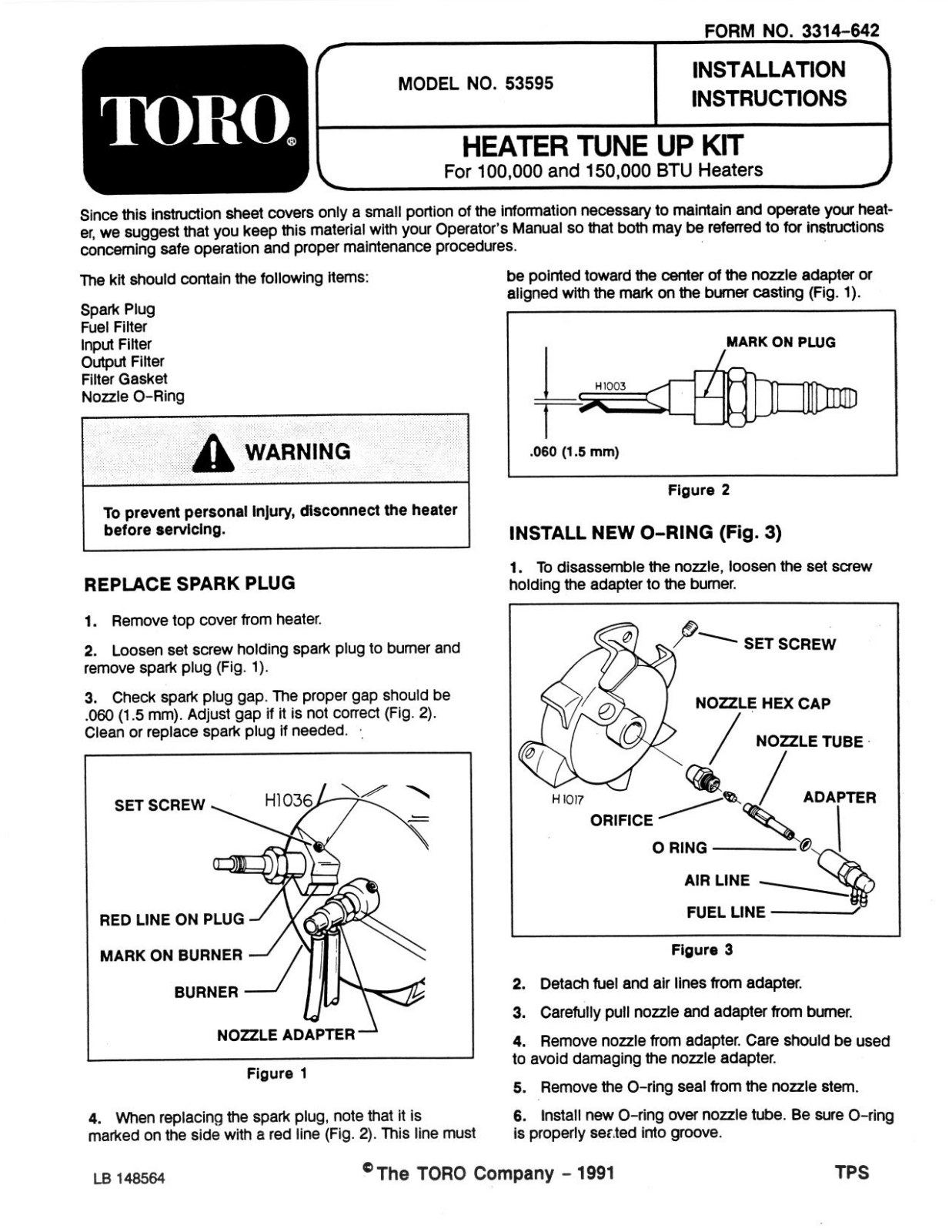 Toro 53595 Installation Instructions