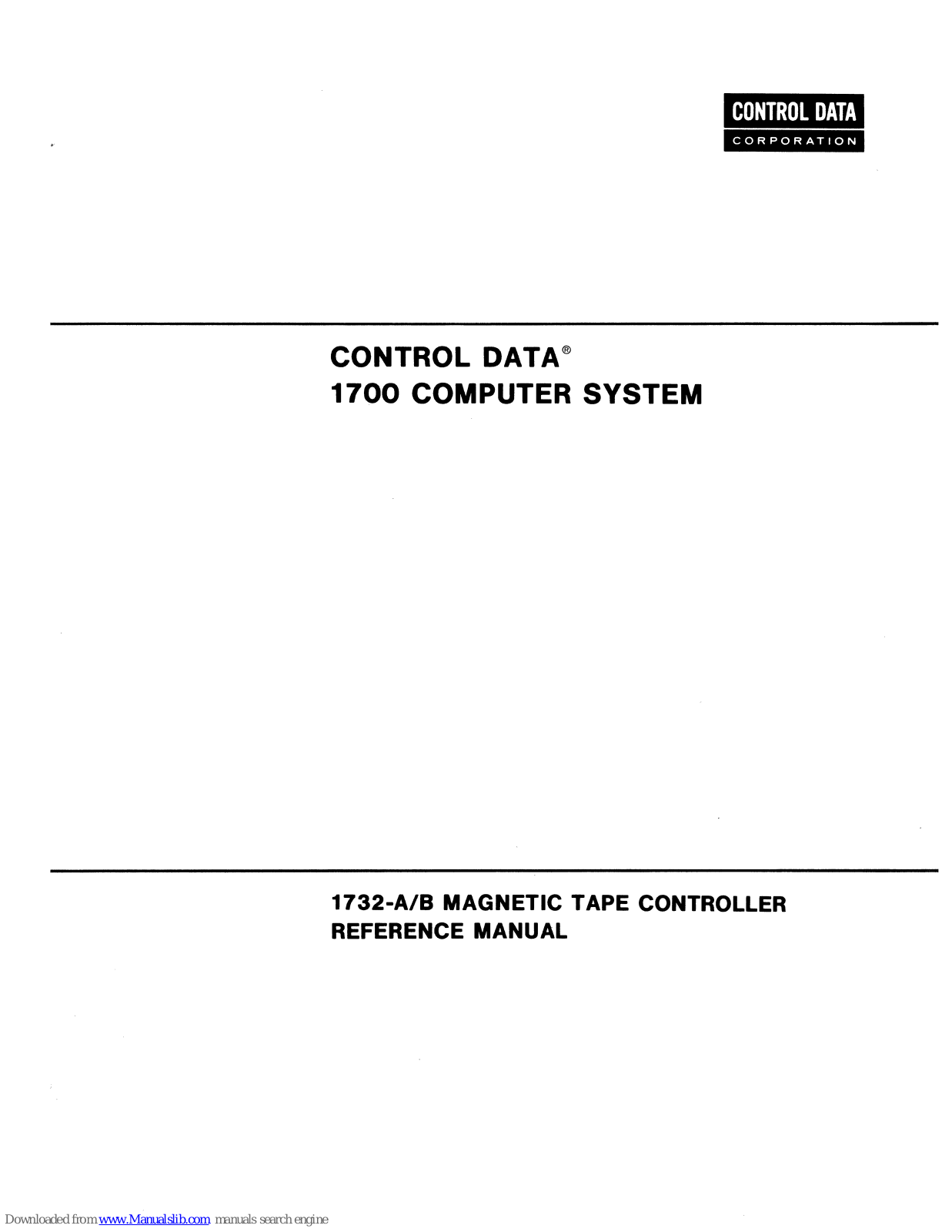 Control Data 1700 Reference Manual - ManualMachine.com