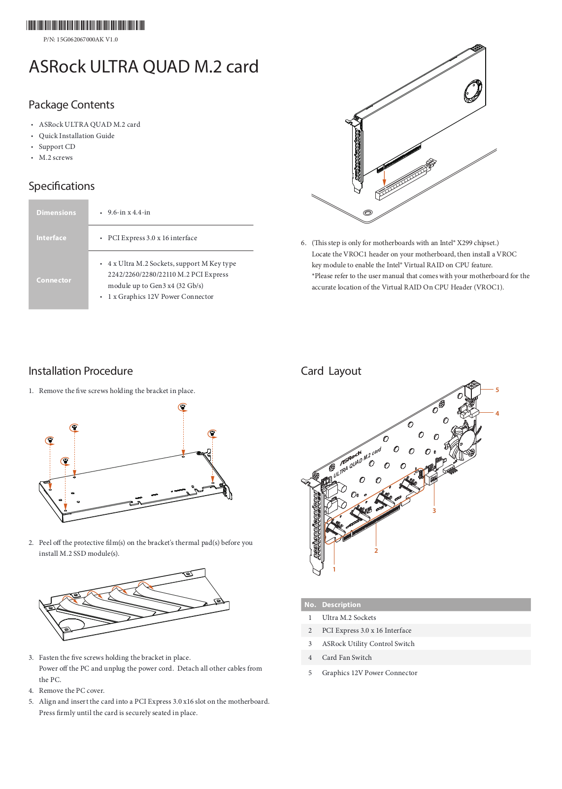 Asrock Ultra Quad M.2 User Manual