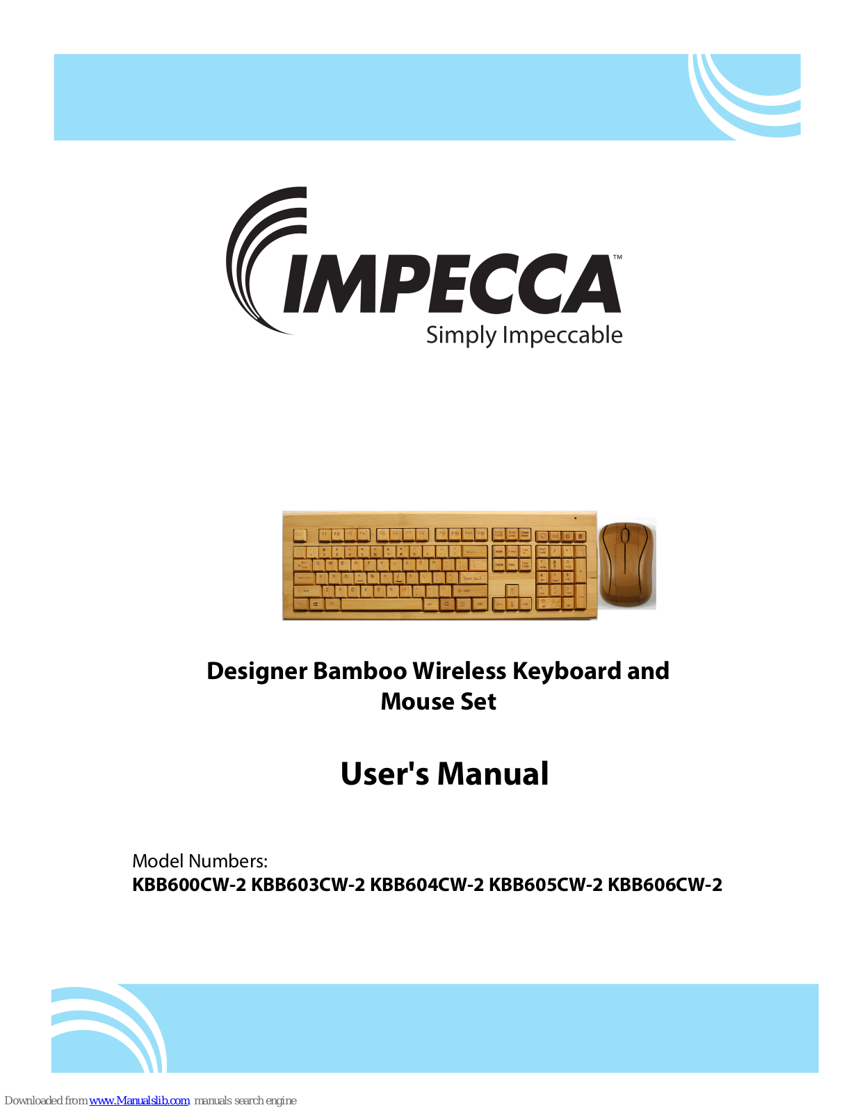 Impecca KBB600CW-2, KBB604CW-2, KBB603CW-2, KBB605CW-2, KBB606CW-2 User Manual