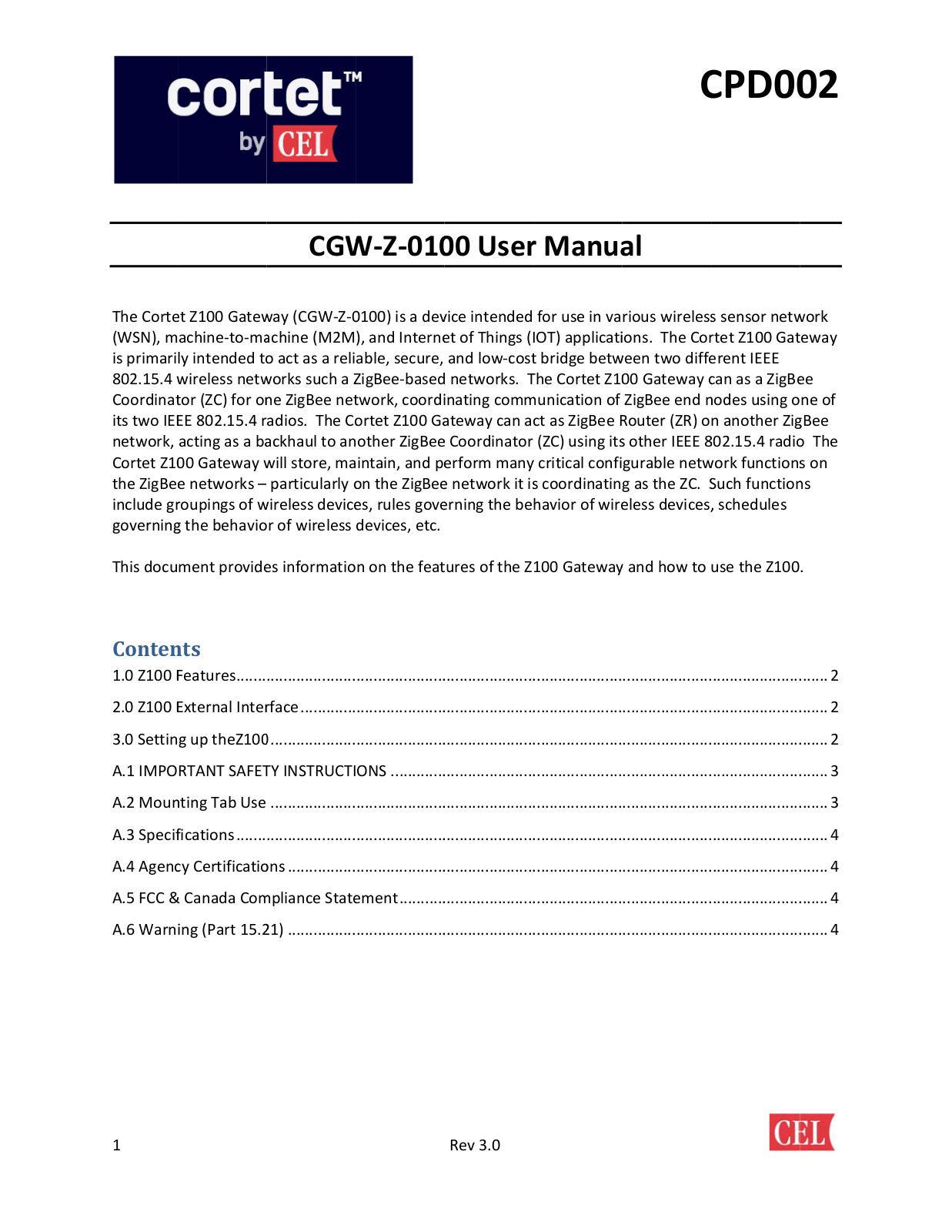 California Eastern Laboratories WD6102 Users Manual