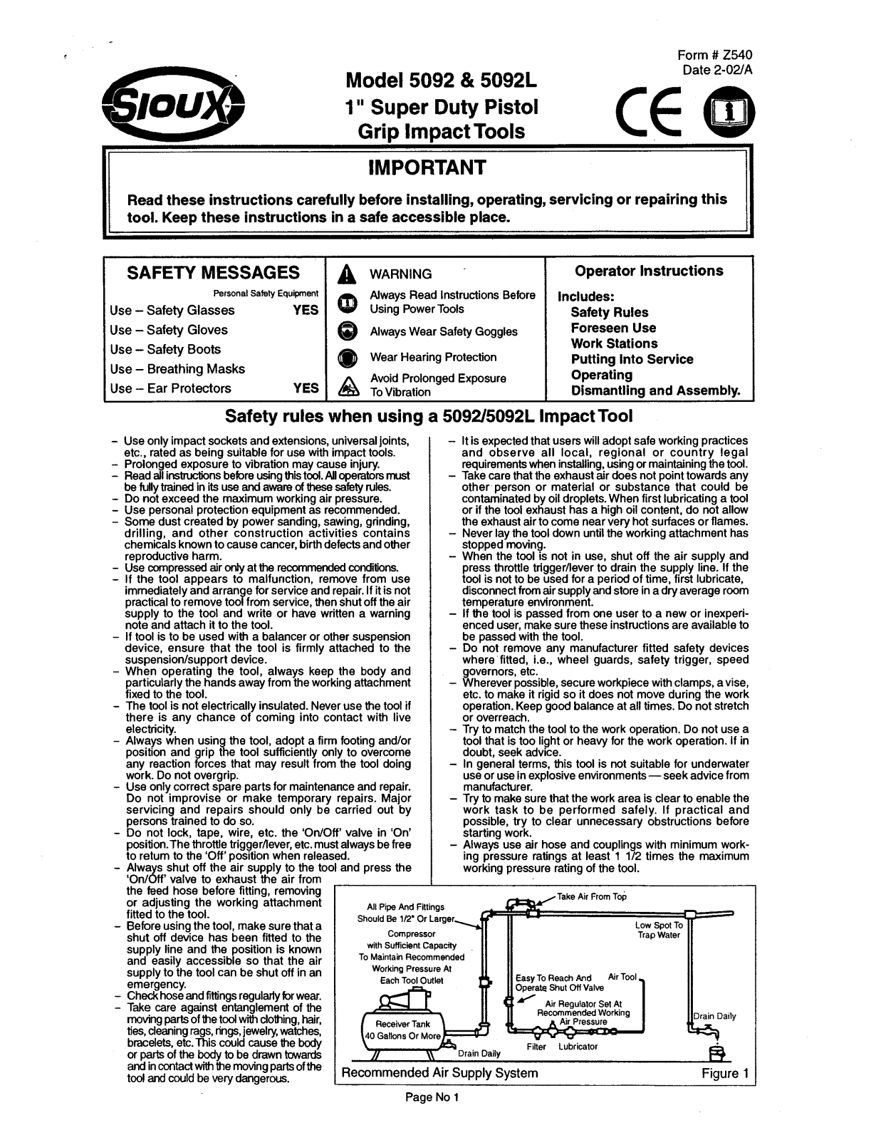Sioux Tools 5092L, 5092 User Manual - ManualMachine.com