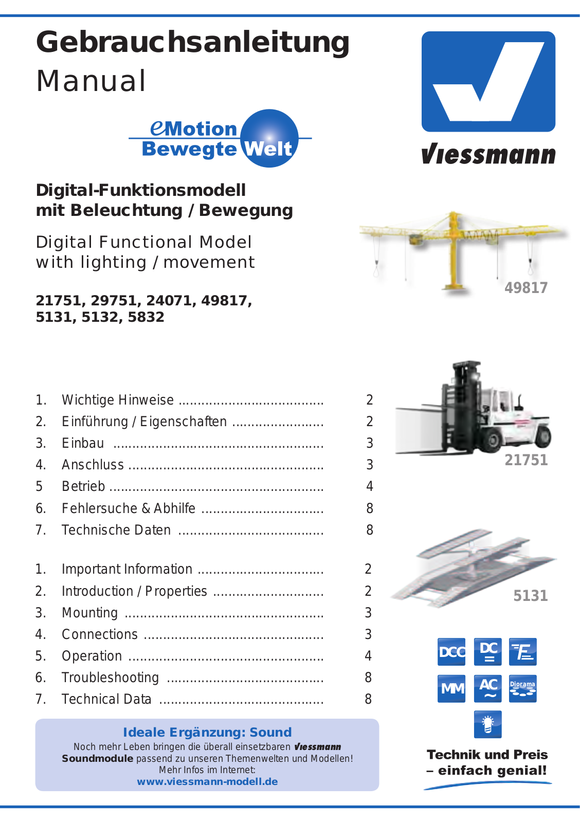 Viessmann 21751, 29751, 24071, 49817, 5131 User Manual