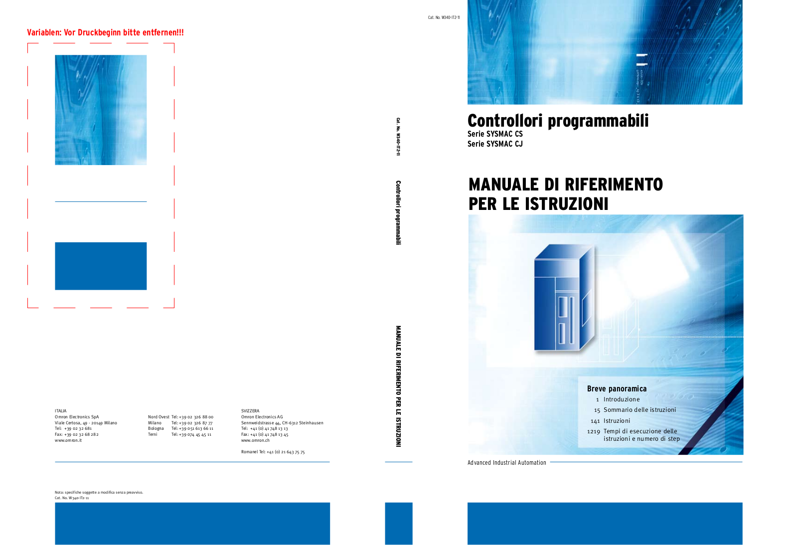 Omron SYSMAC Series CS, SYSMAC Series CJ Instructions Manual