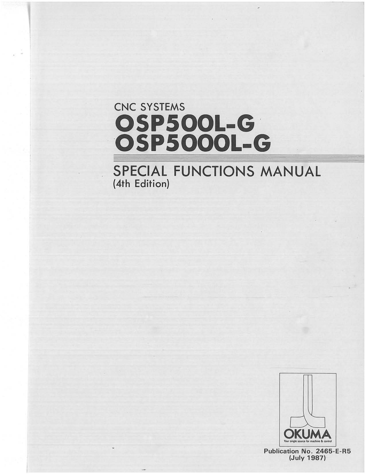 okuma OSP500L-G, OSP5000L-G User Manual