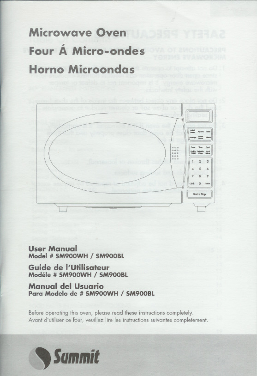 Summit SM902BL User Manual