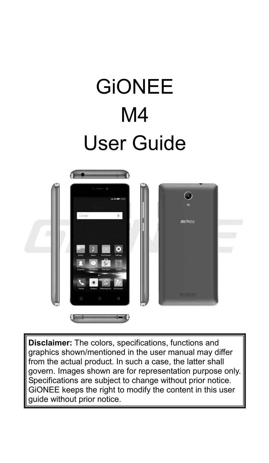 Gionee M4 User Manual