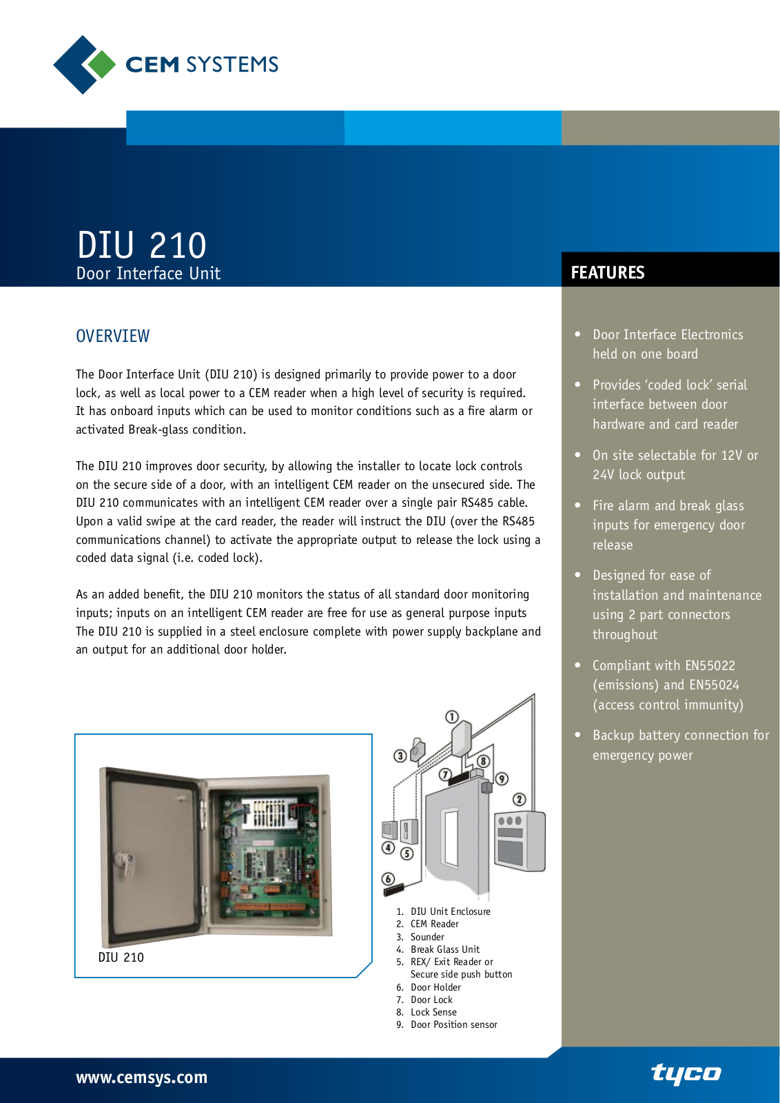 Tyco DIU 210 User Manual