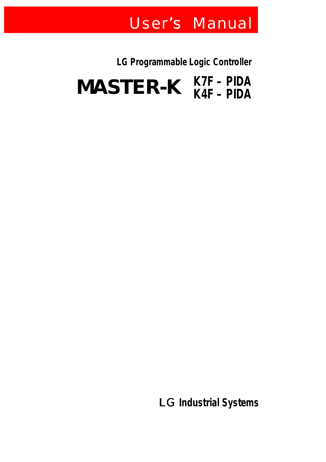 LG K4F-PIDA, K7F-PIDA User Manual