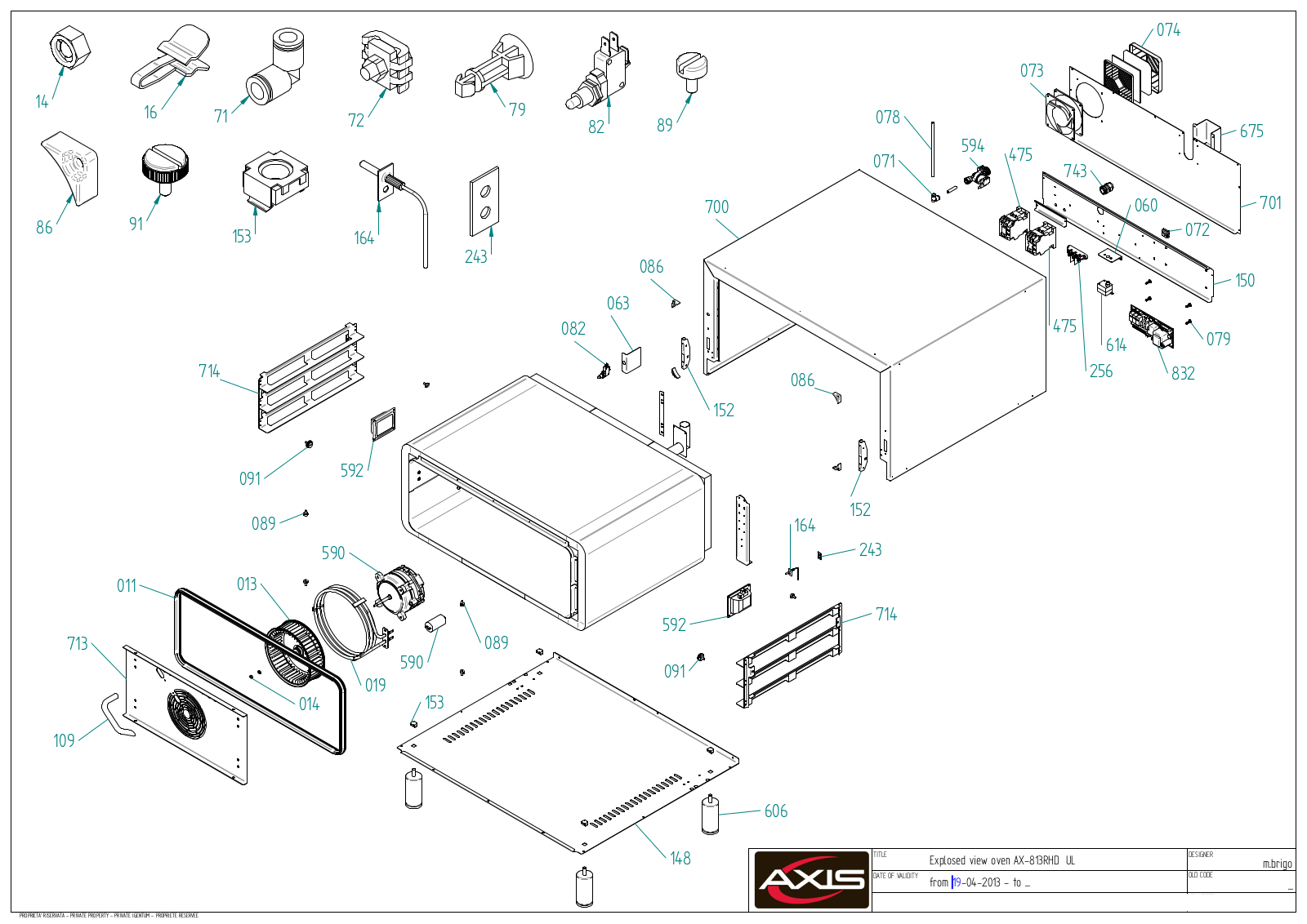 Axis 813RHD Parts Manual