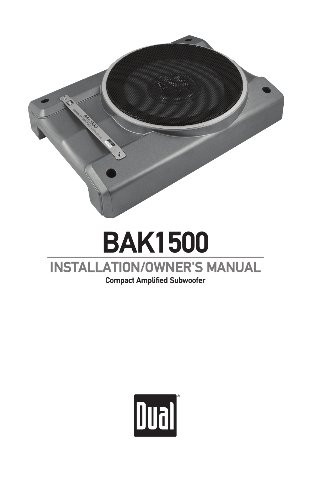 Dual BAK1500 User Manual