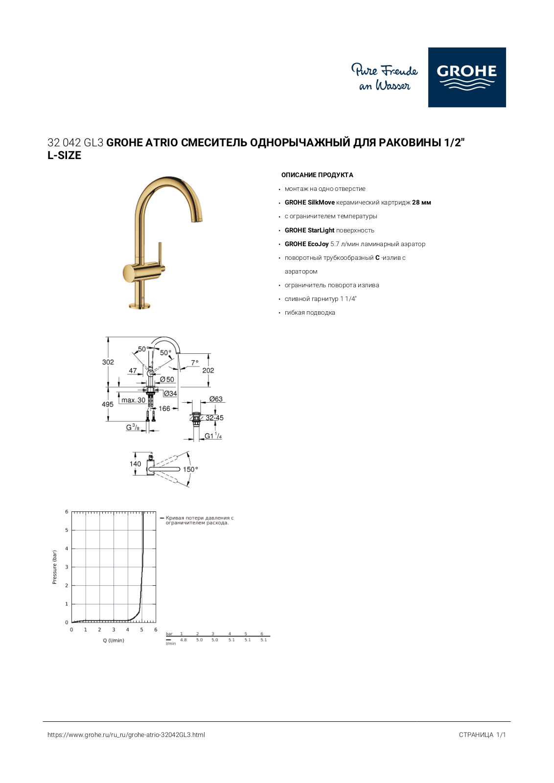 Grohe 32042GL3 User guide