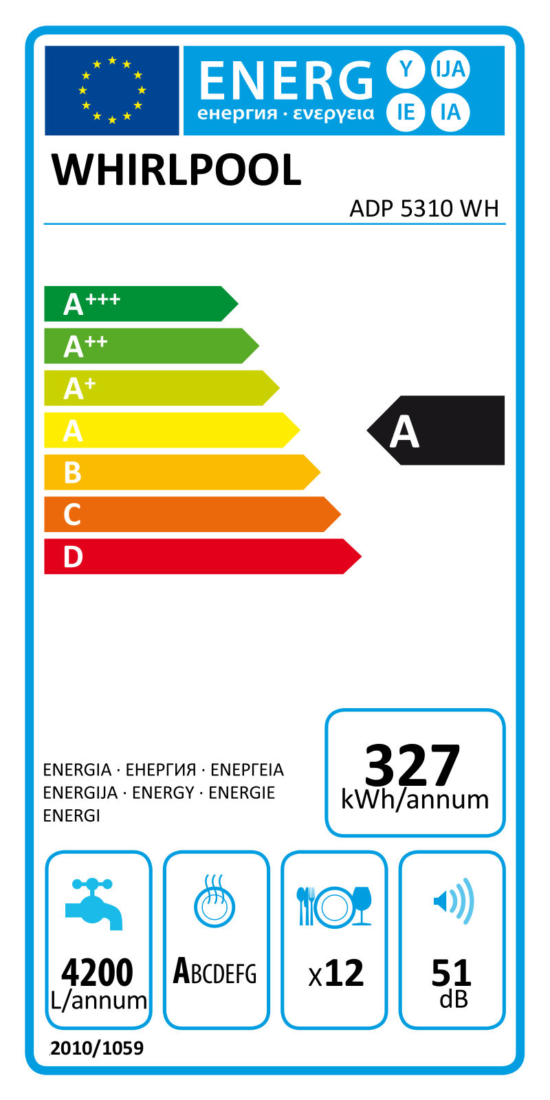 Whirlpool ADP 5310 WH User Manual