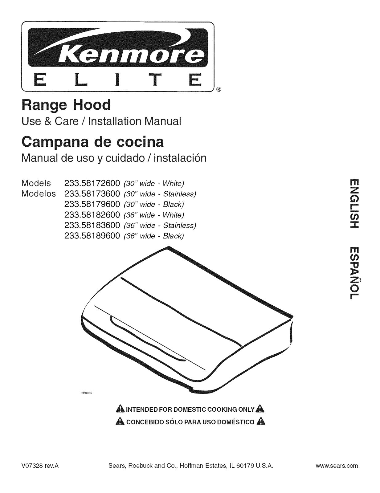 Kenmore Elite 23358172600, 23358173600, 23358179600, 23358182600, 23358183600 Owner’s Manual