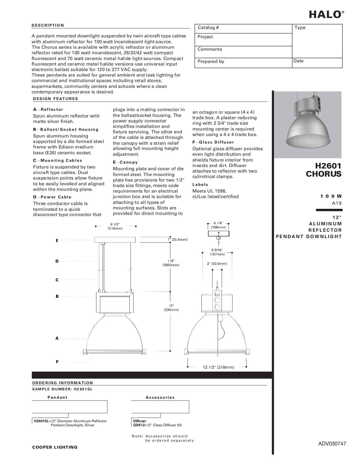 Halo Lighting System H2601 User Manual