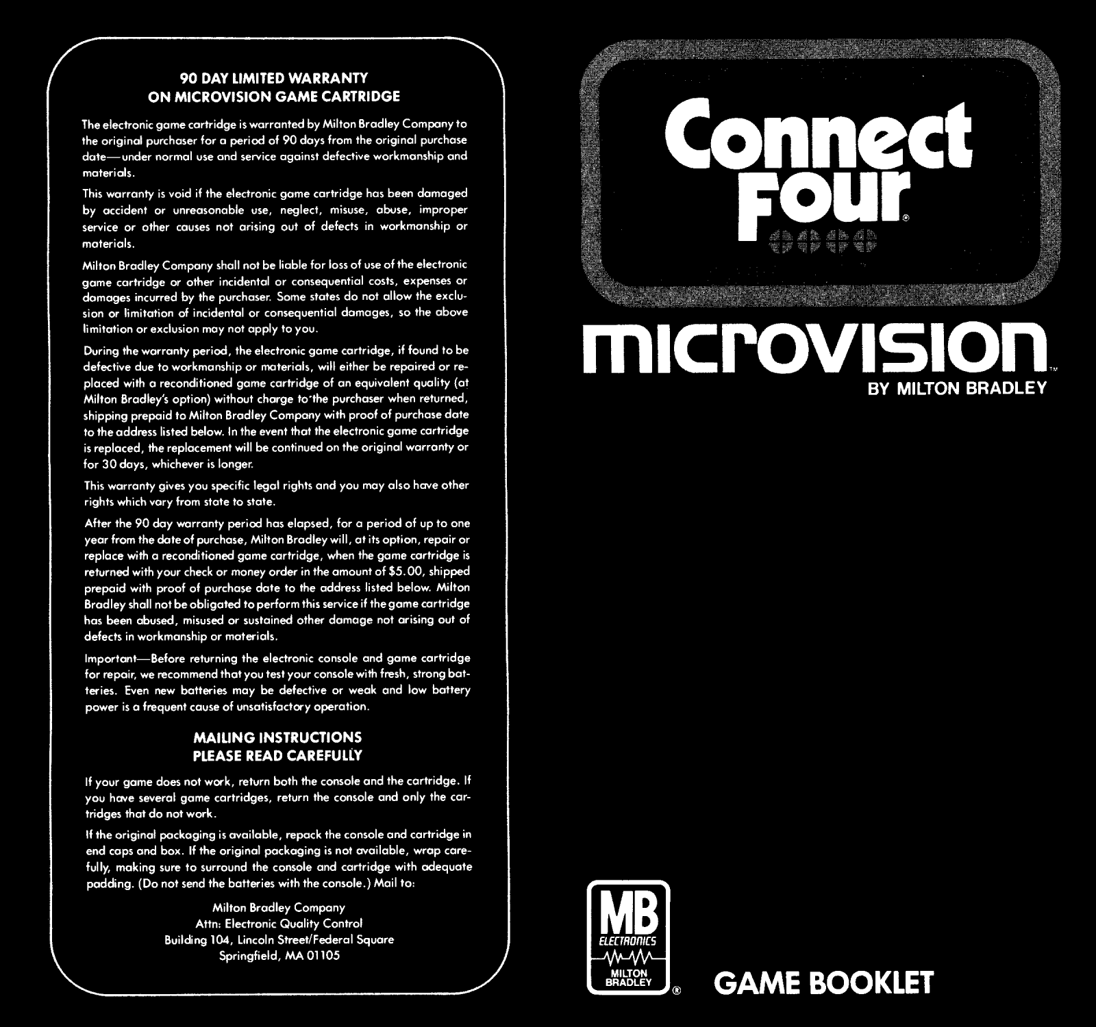 MB ConnectFour User Guide