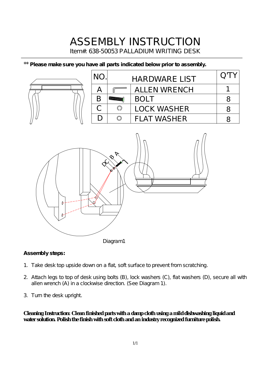 Hooker 638-50053 Assembly Instructions