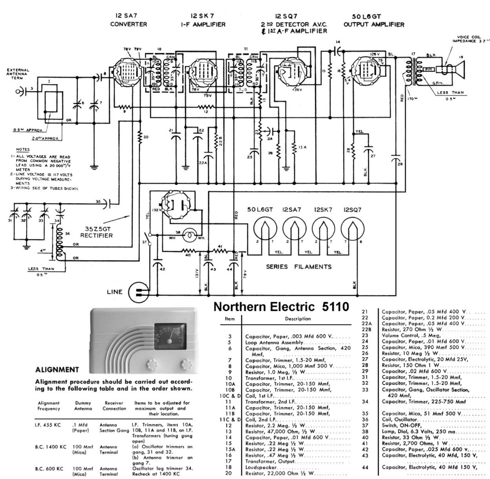 Northern Electric 5110 schematic